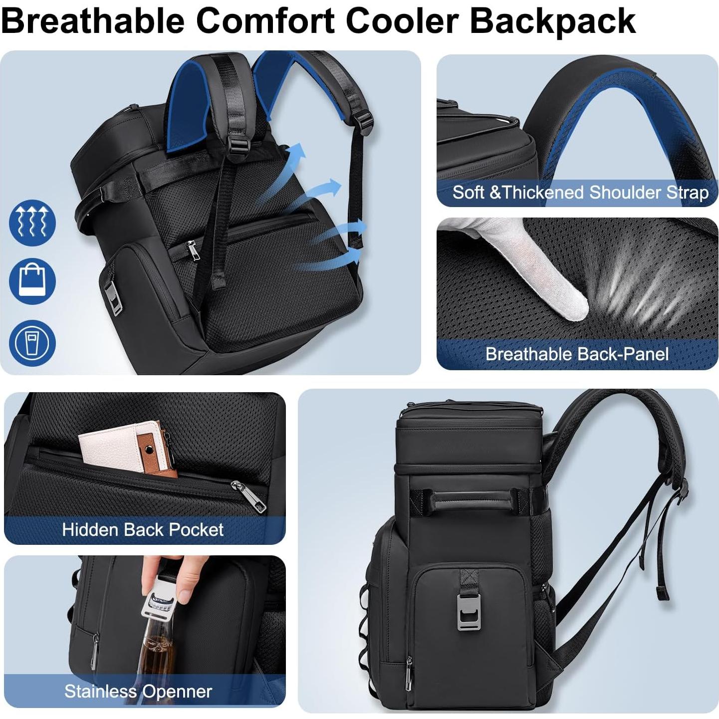 Mochila Enfriadora Aislada Weitars 31L Impermeable a Prueba de Fugas