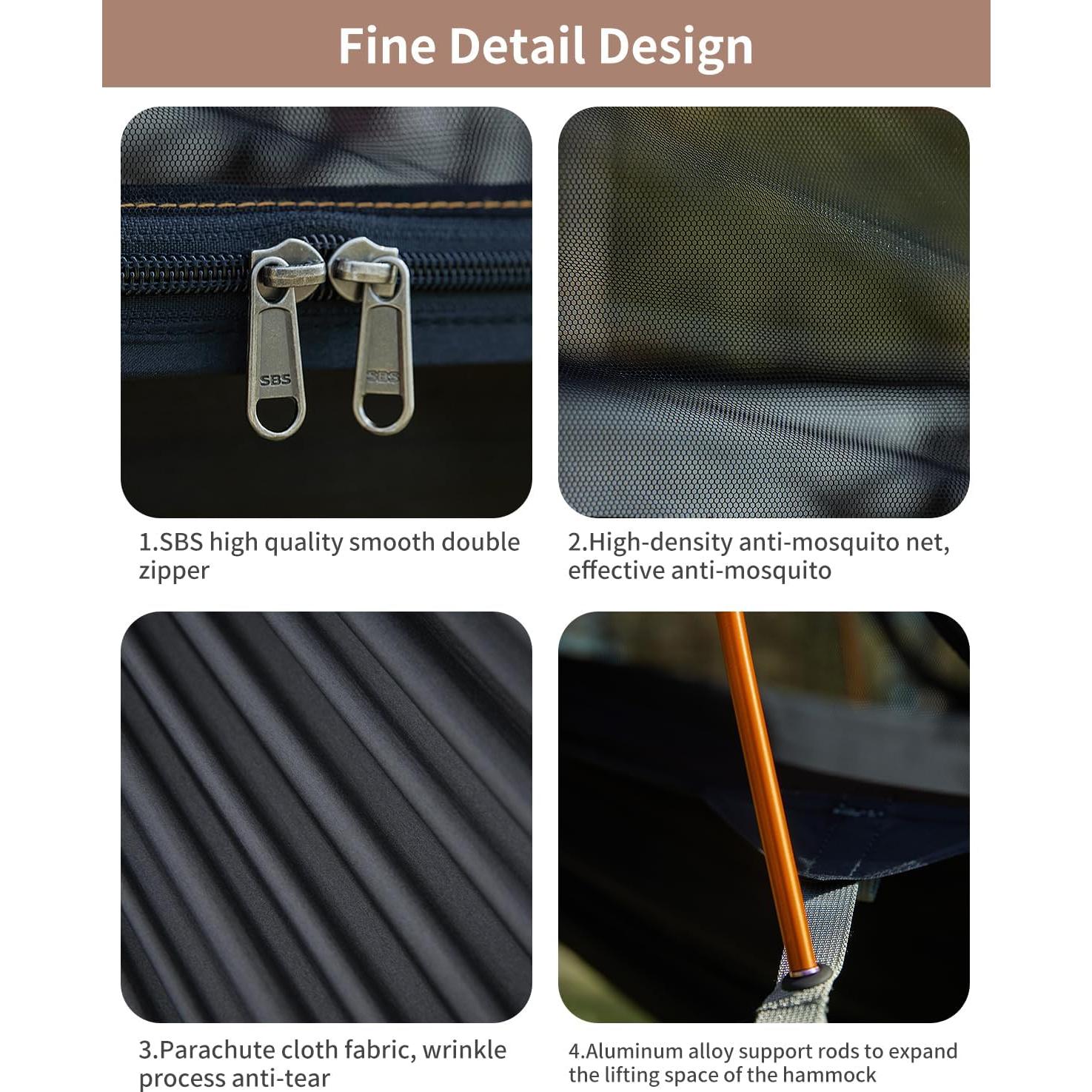 Hamaca de Camping Travel Bird Extra Grande con Red Antimosquitos