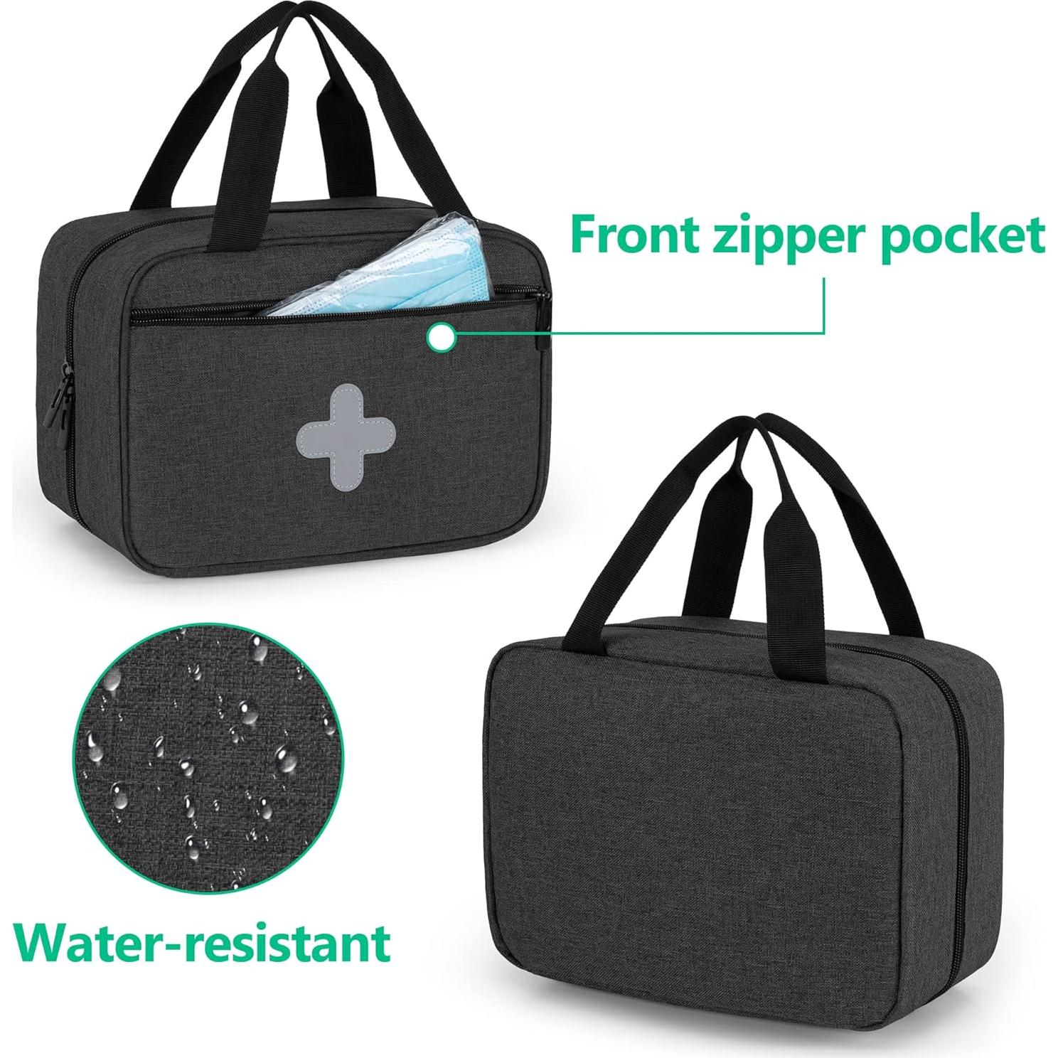 Bolsa de Primeros Auxilios CURMIO Negra Compacta 29x10x20 cm