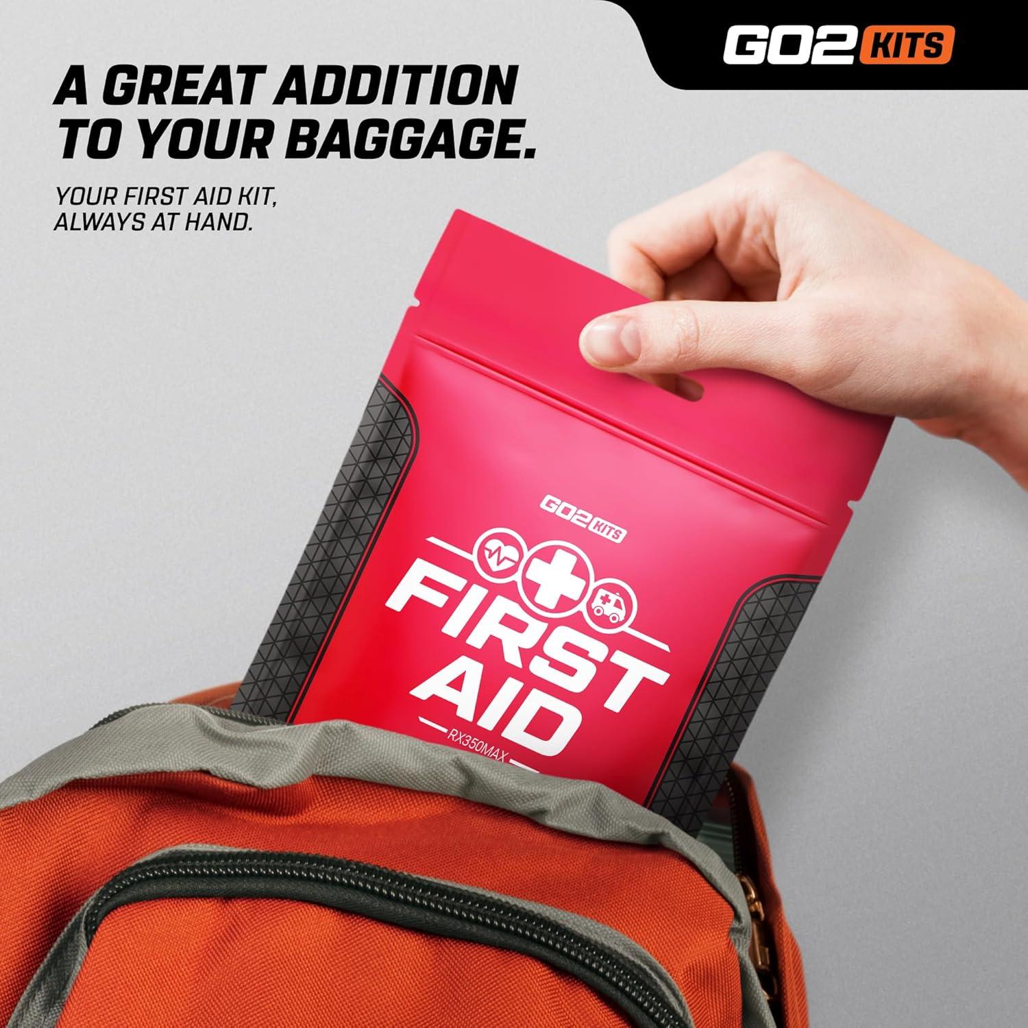 Kit de Primeros Auxilios Go2Kits 54 Piezas Compacto y Resellable