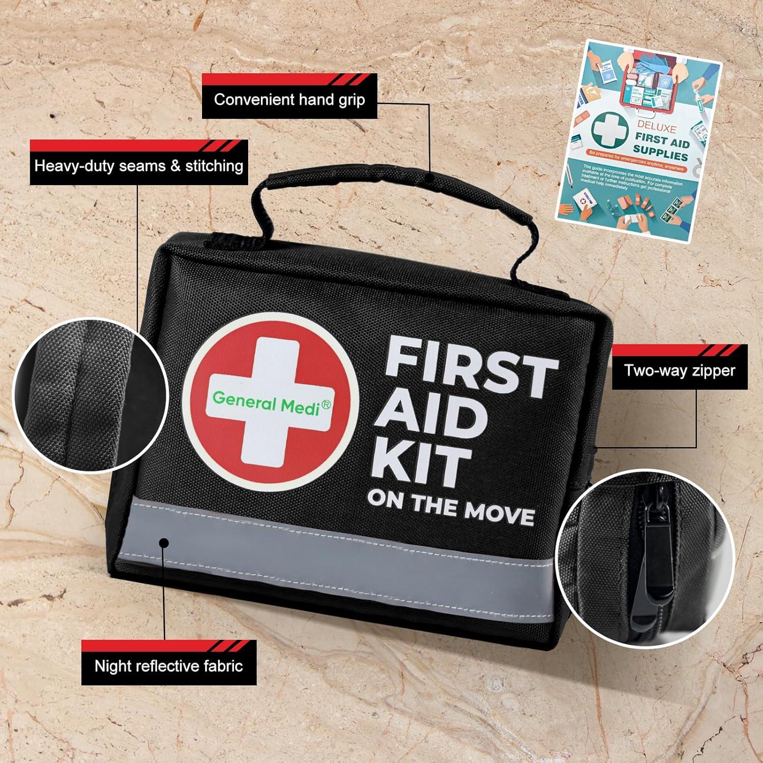 Kit de Primeros Auxilios Medi - 150 Piezas Compacto Negro