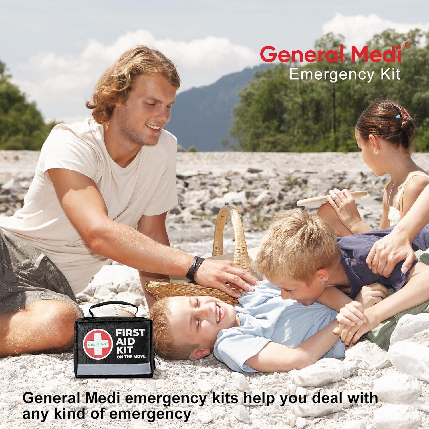 Kit de Primeros Auxilios Medi - 150 Piezas Compacto Negro