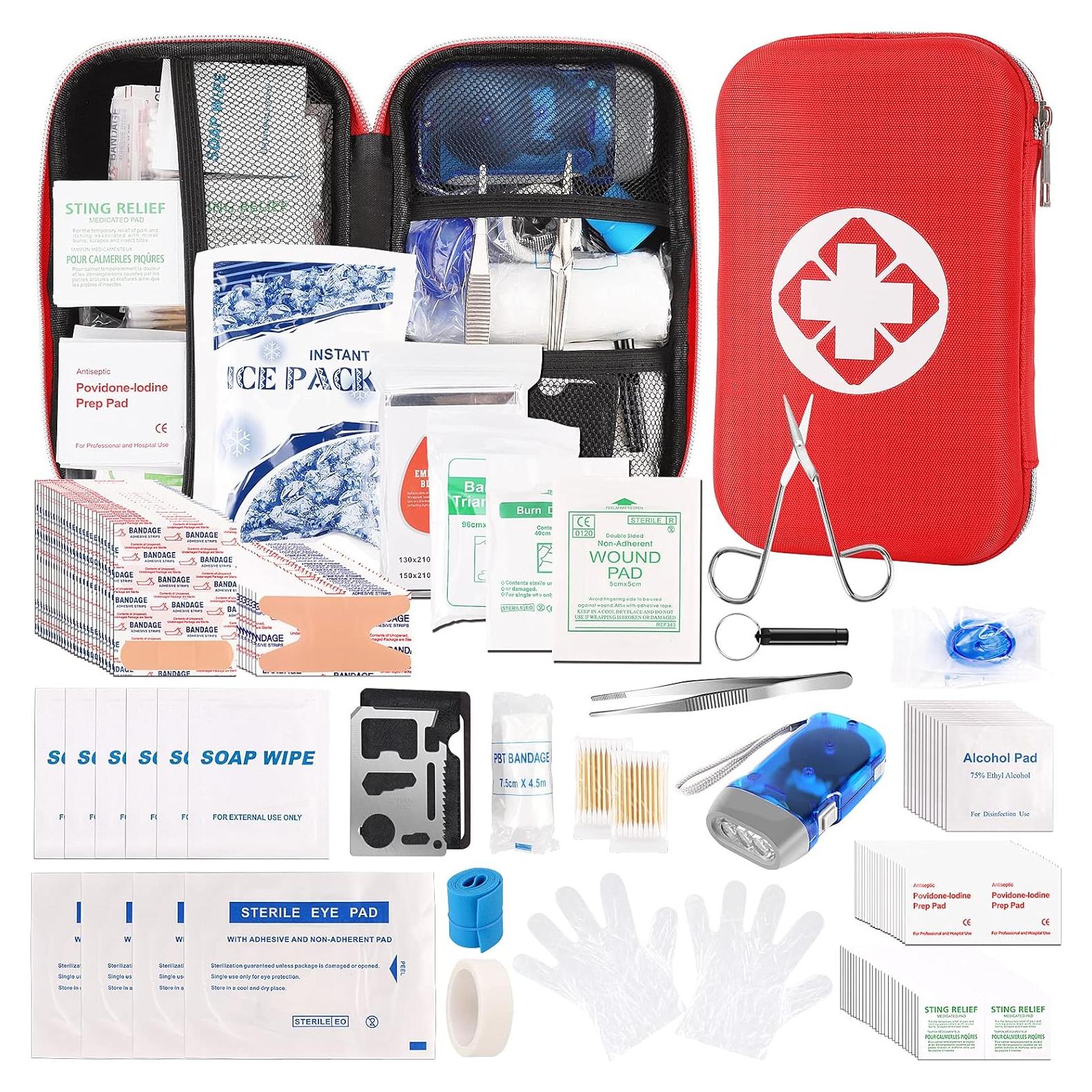 Kit de Primeros Auxilios TUPUQI 300PCS Caja Impermeable 19x11x7cm