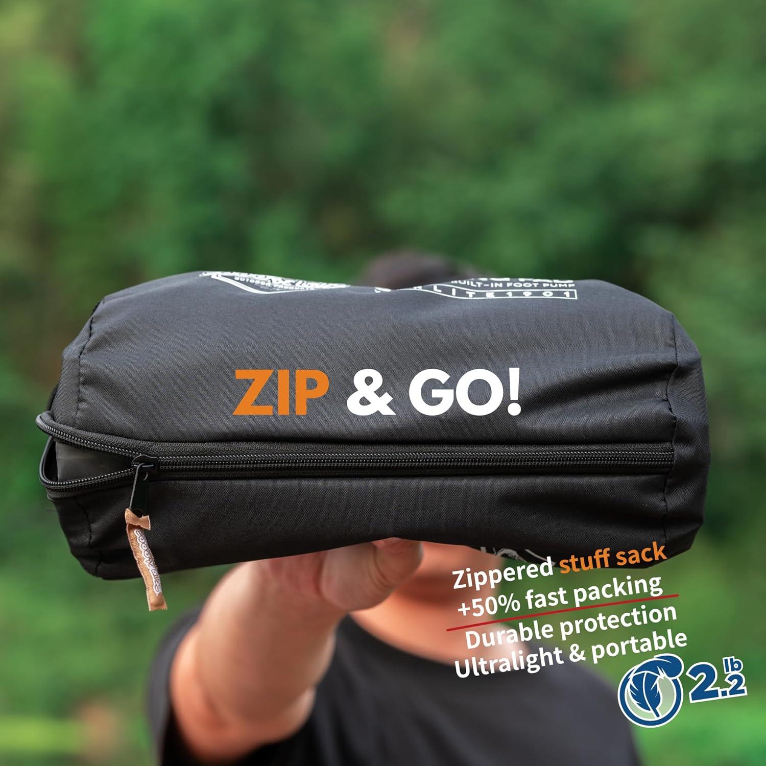 Almohadilla de Camping Inflable ZOOOBELIVES Airlite1901 12.7 cm