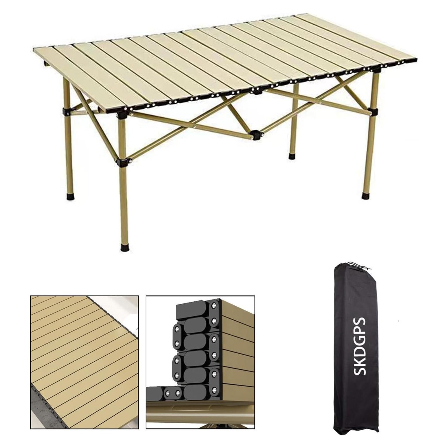 Mesa Plegable de Camping SKDGPS 1-1 Beige 96.5x55.9cm