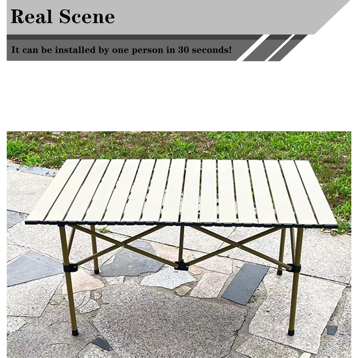 Mesa Plegable de Camping SKDGPS 1-1 Beige 96.5x55.9cm