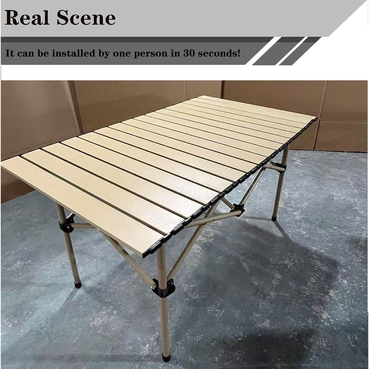 Mesa Plegable de Camping SKDGPS 1-1 Beige 96.5x55.9cm