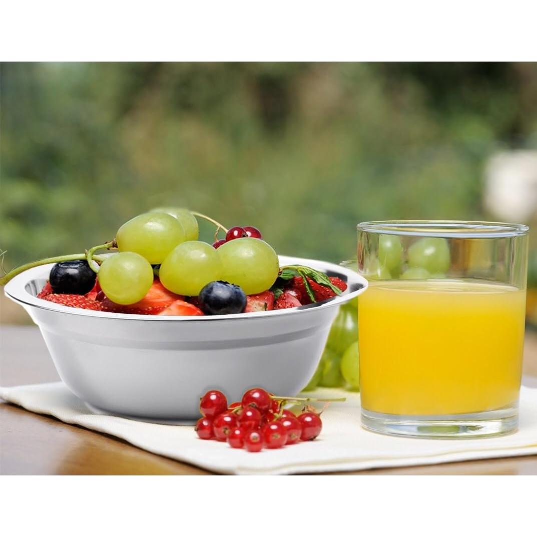 Juego de Cuencos de Acero Inoxidable Wealers 4 Piezas 15.24 cm