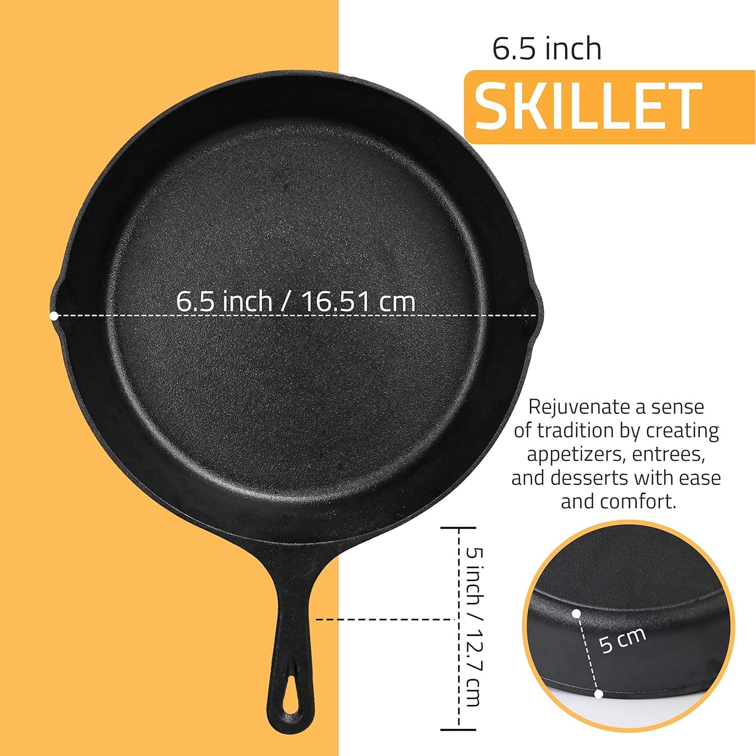 Sartén de Hierro Fundido Utopia Kitchen 16.5 cm Pre-Sazonada
