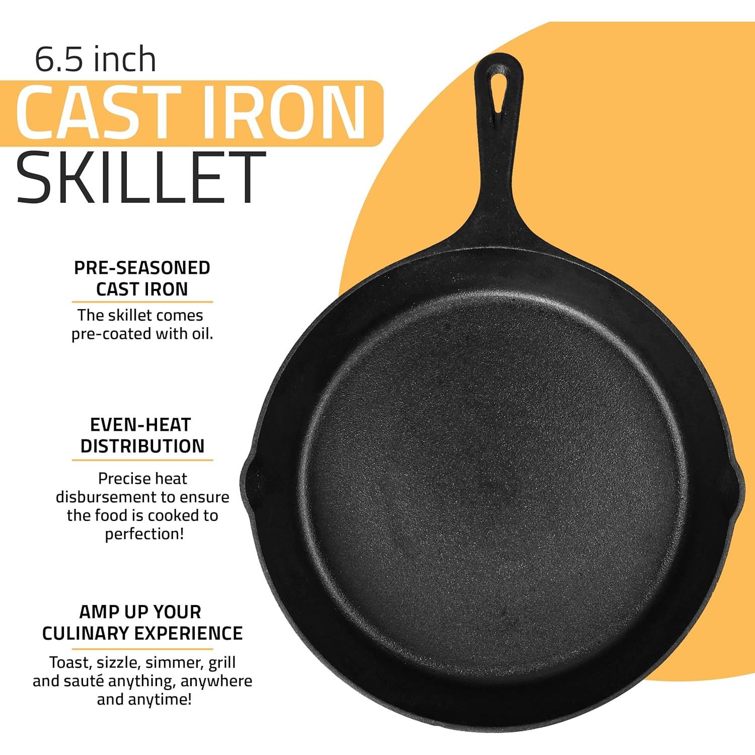 Sartén de Hierro Fundido Utopia Kitchen 16.5 cm Pre-Sazonada