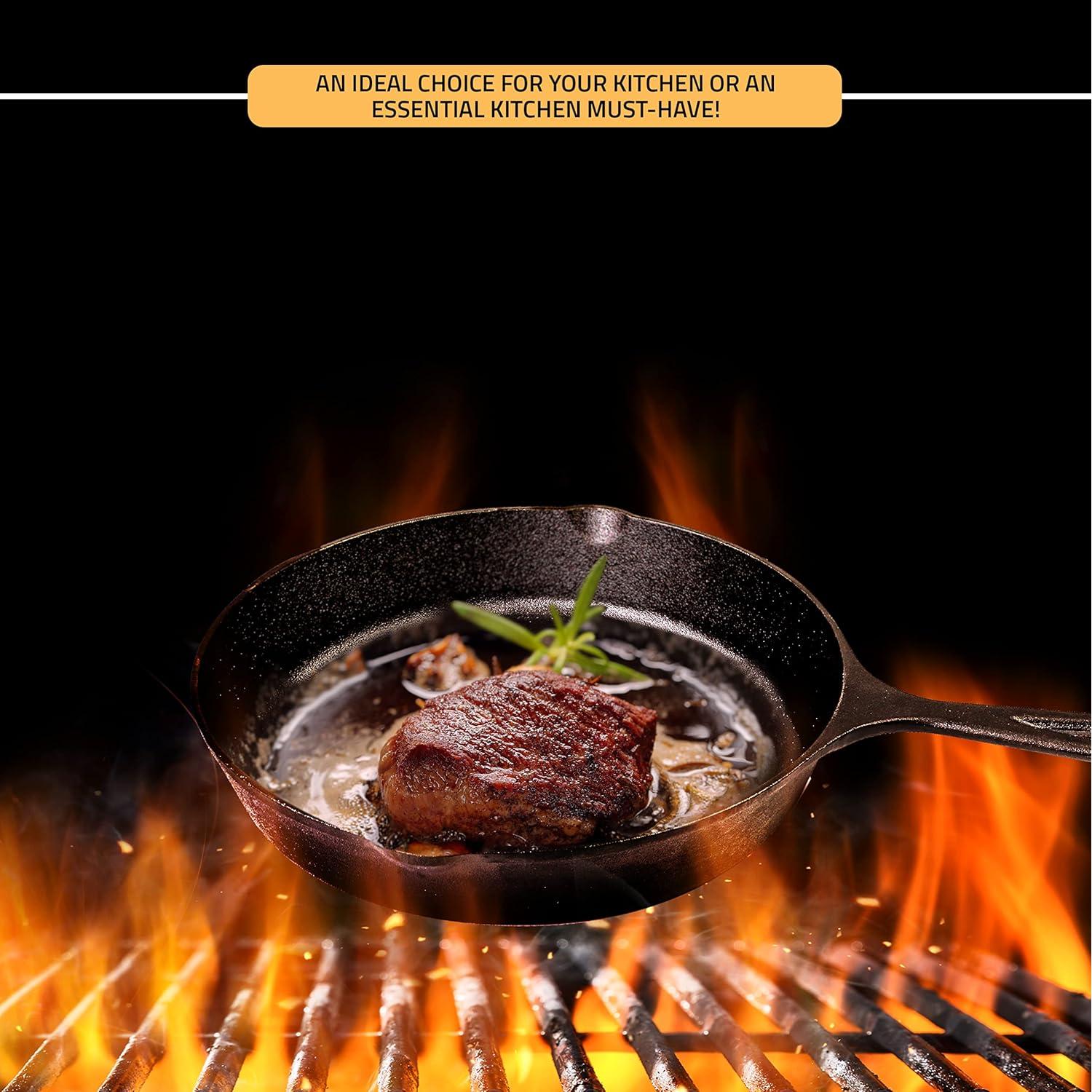 Sartén de Hierro Fundido Utopia Kitchen 16.5 cm Pre-Sazonada