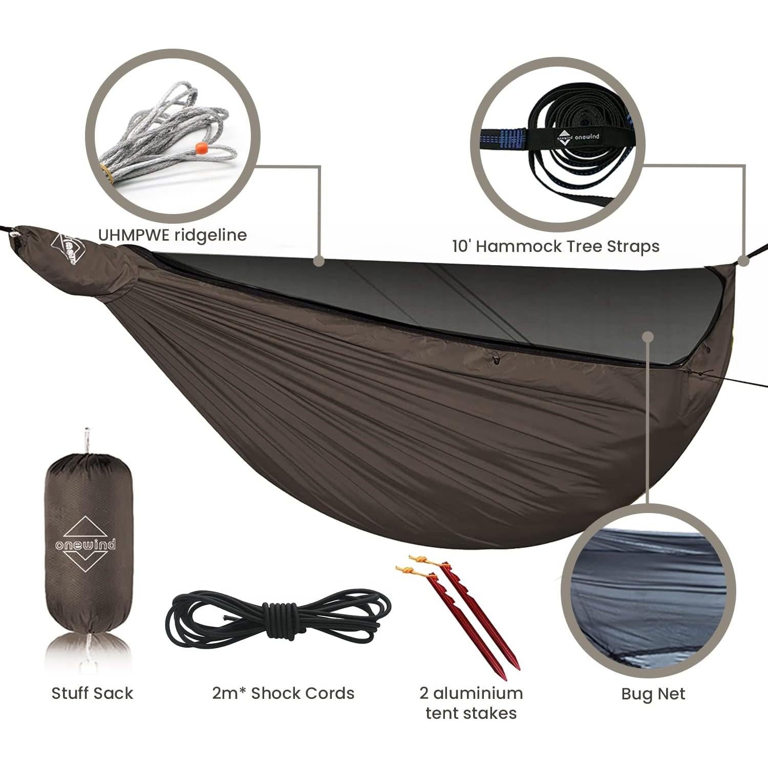 Hamaca de Camping Onewind 11 pies con Red Antimosquitos