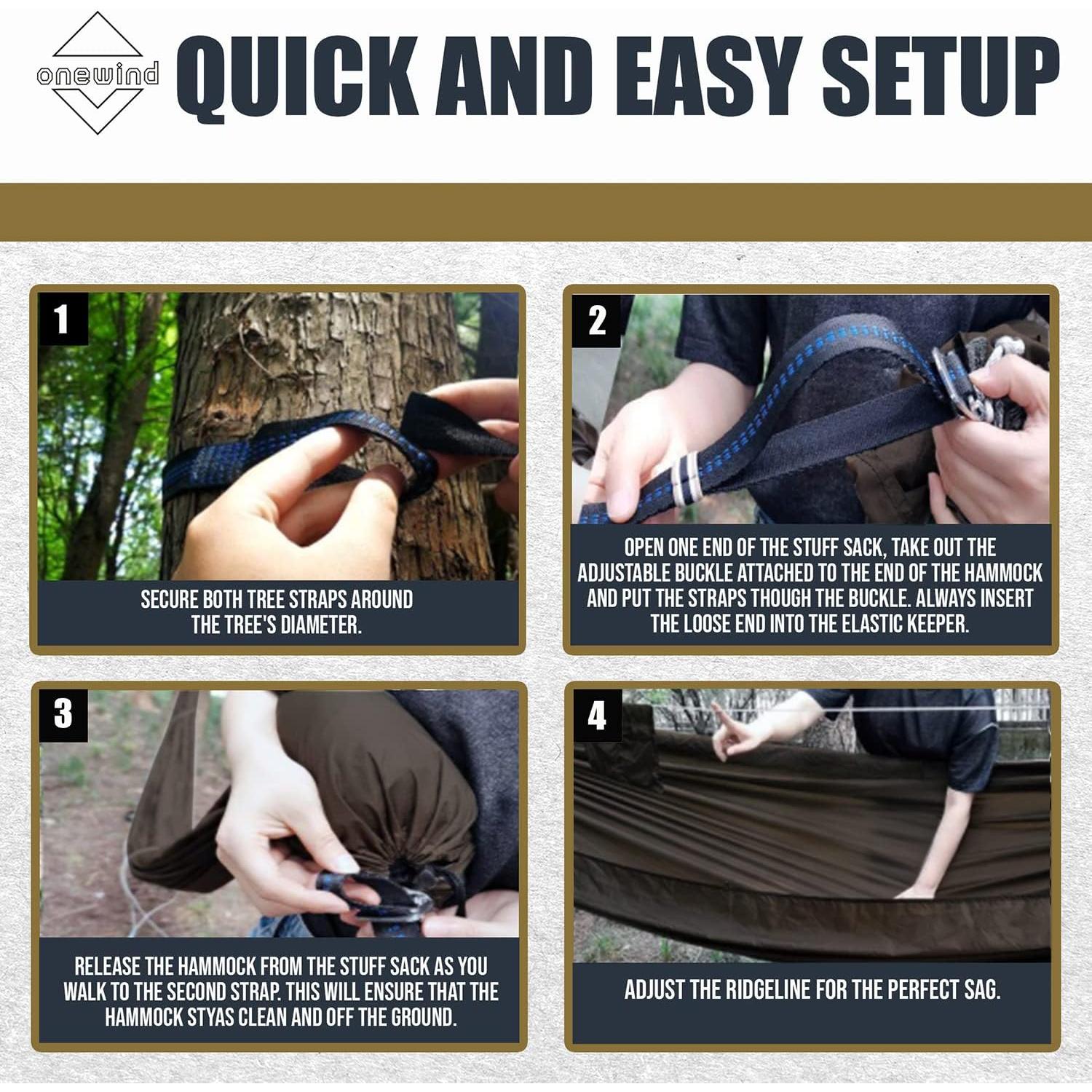 Hamaca de Camping Onewind 11 pies con Red Antimosquitos