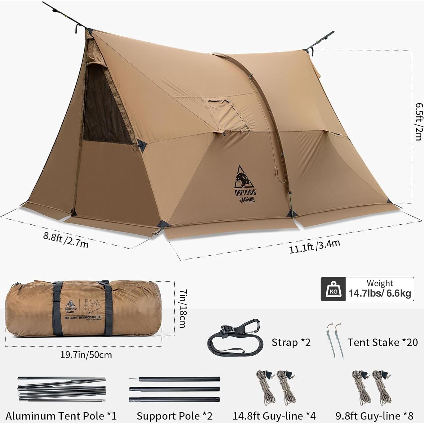 Carpa OneTigris ASH Canopy 4 Estaciones para 4 Personas
