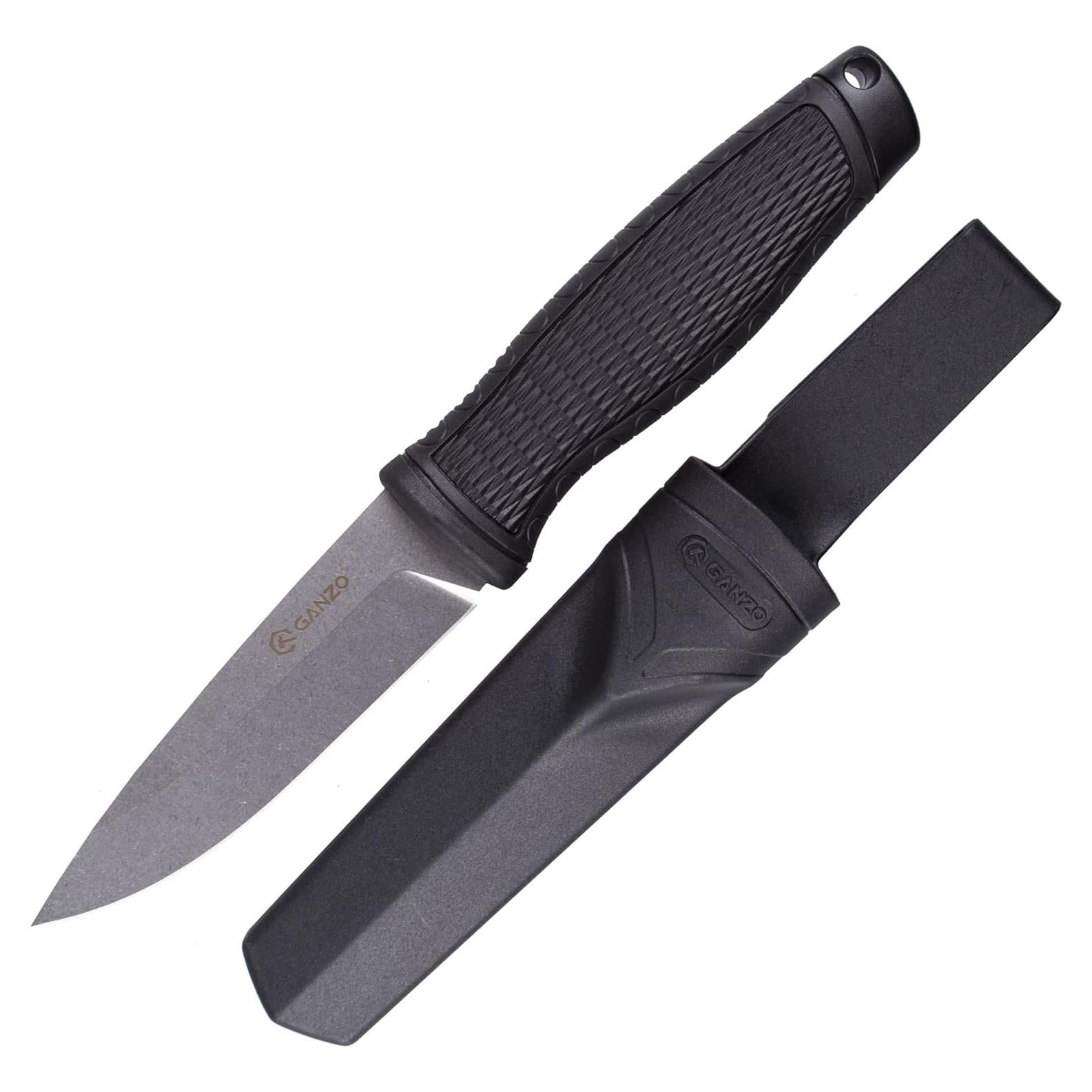 Cuchillo Fijo Ganzo G806-BK Acero Inoxidable 9.8 cm Camping
