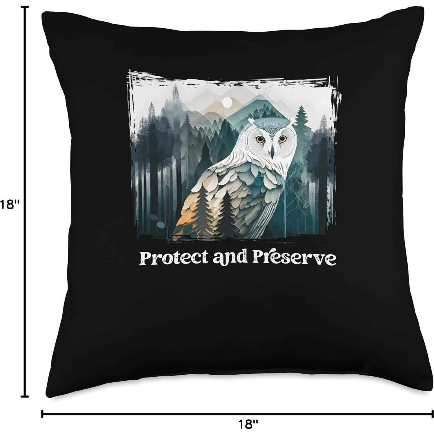 Almohada de Lanzamiento Retro Búho Sabio 45.72x45.72 cm