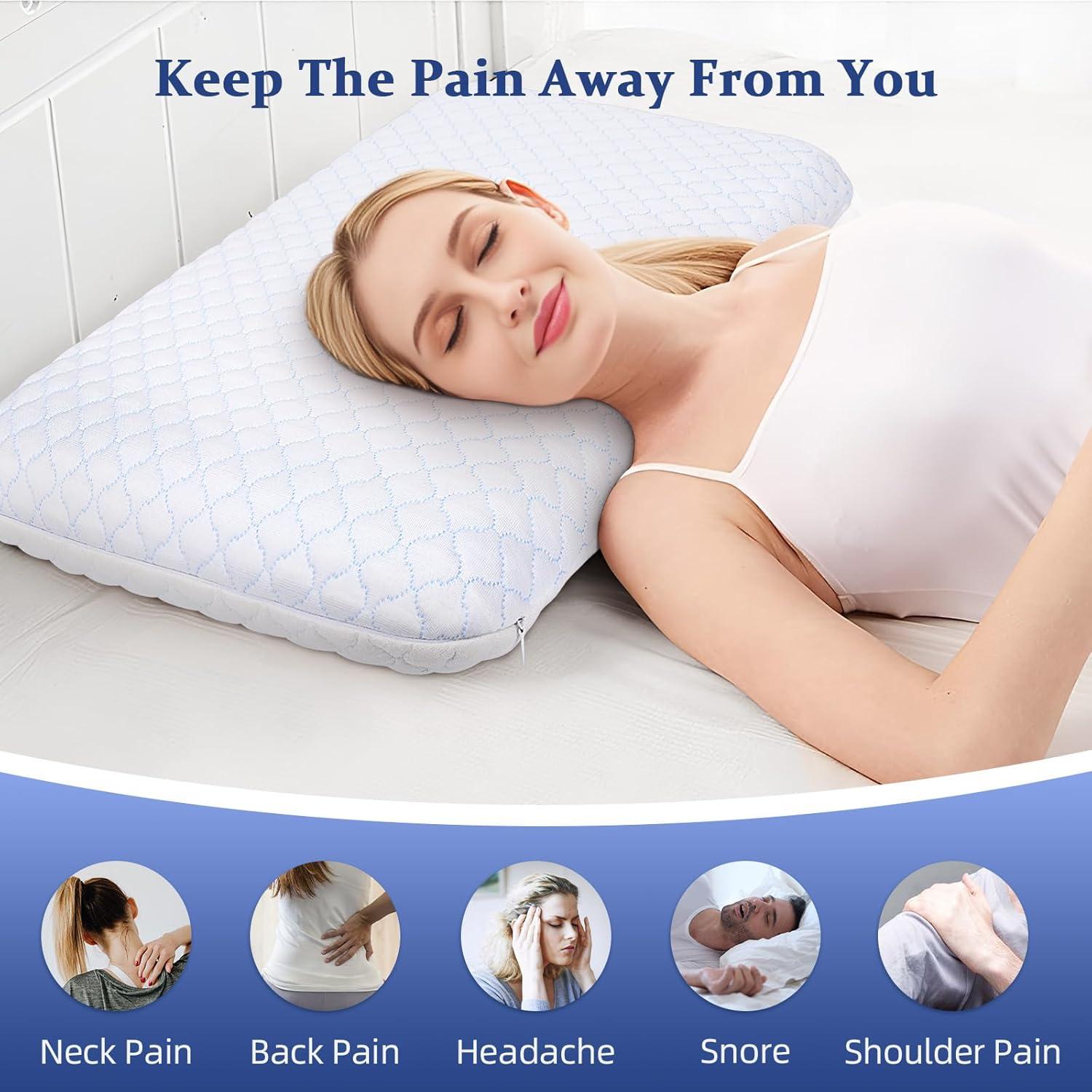 Almohadas Planas SofGlowly de Espuma con Memoria 2 Pack 7 cm