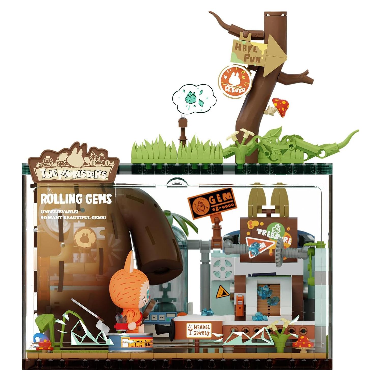 Set de Juguete de Construcción Labubu Base Secreta Bosque