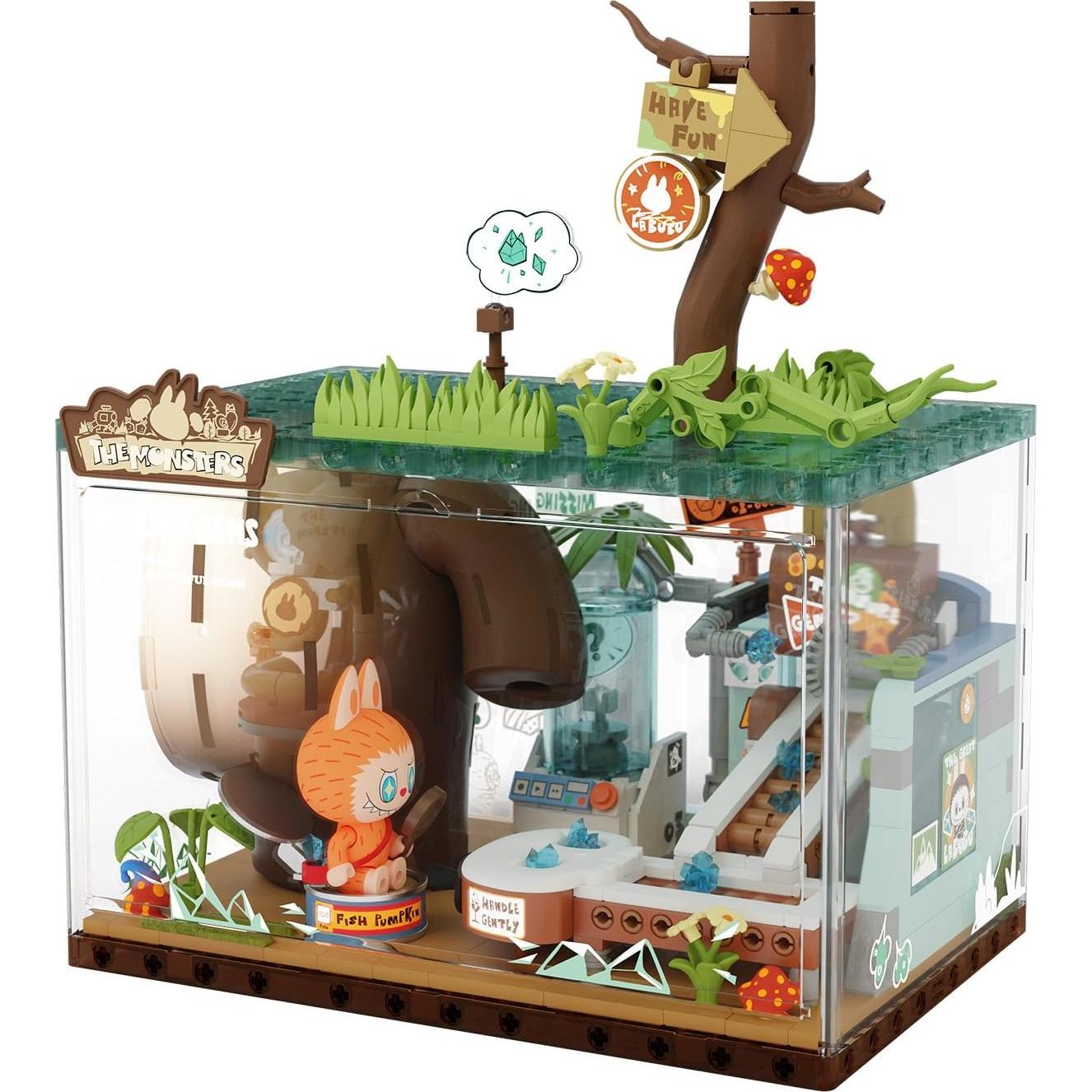 Set de Juguete de Construcción Labubu Base Secreta Bosque