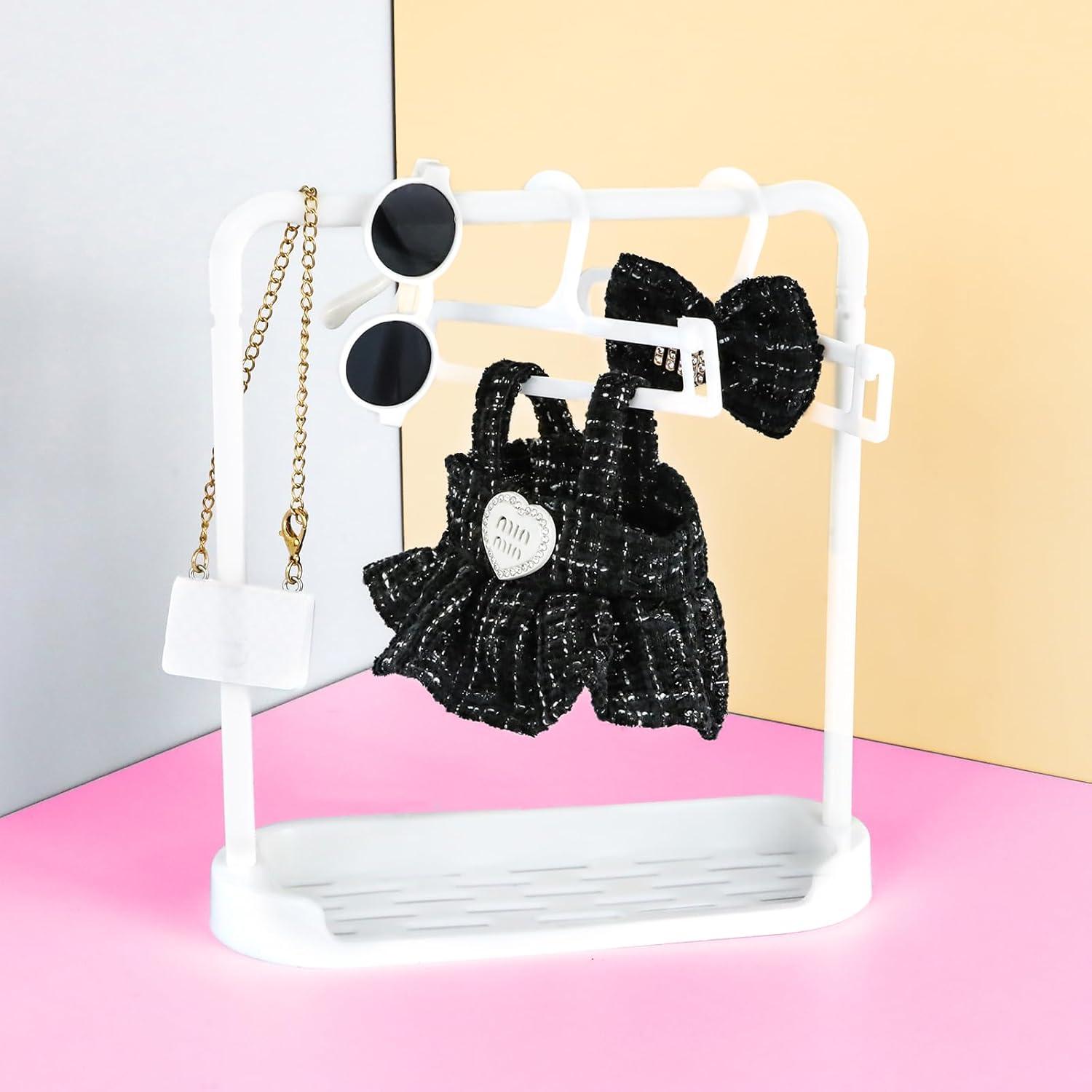 Ropa de Muñeca 17cm Muomdid Conjunto Elegante Negro 4 Piezas