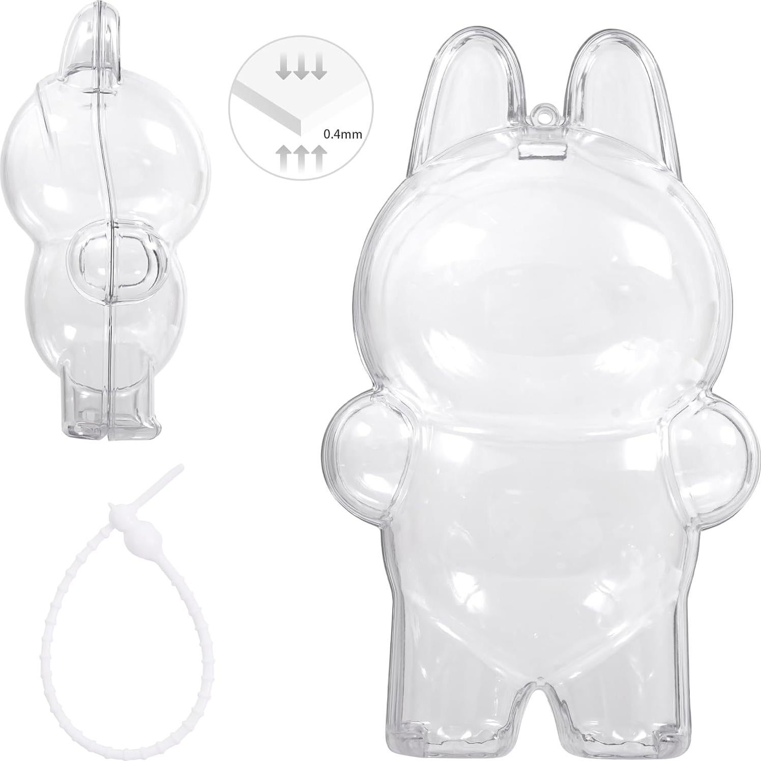 Funda Protectora Acrílica para Figuras LABUBU 17cm con Cordón