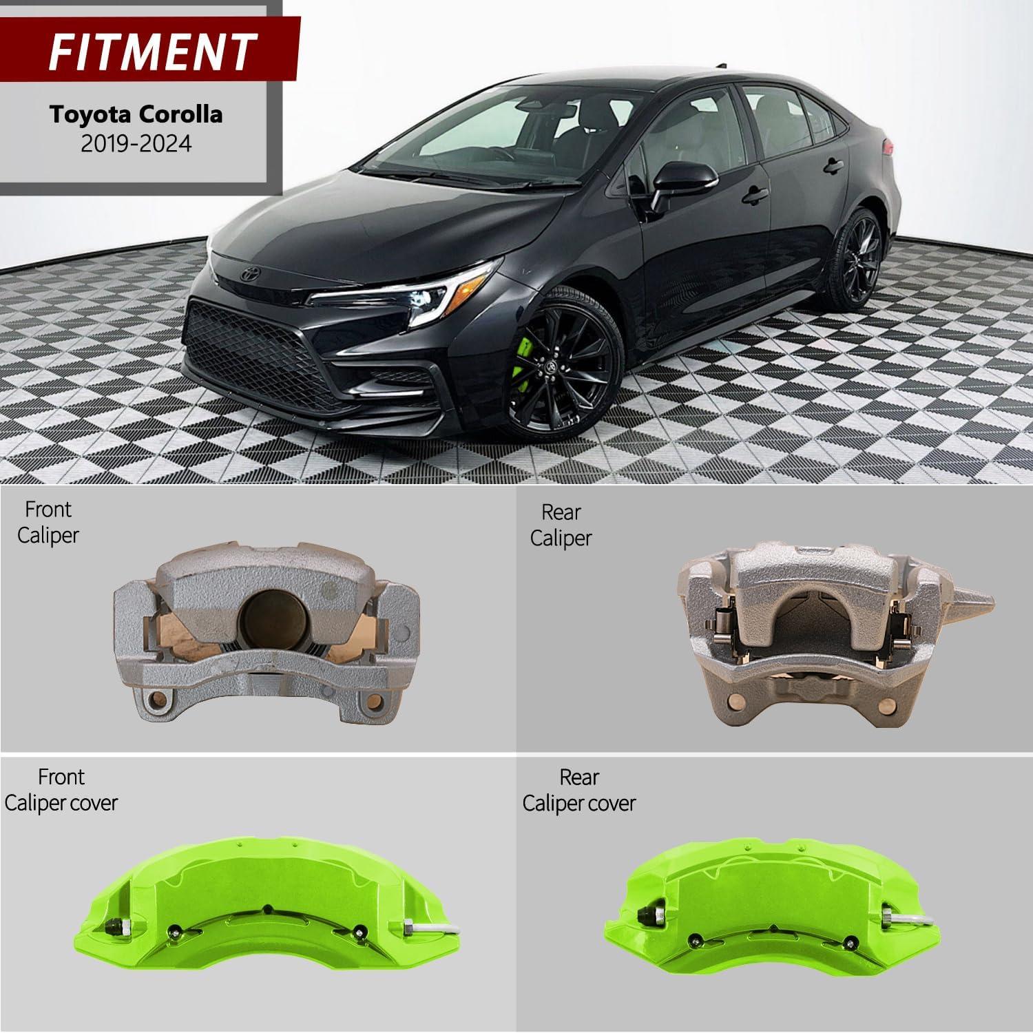 Cubiertas de Caliper AOOA Verde Aluminio para Toyota Corolla 2019-2025