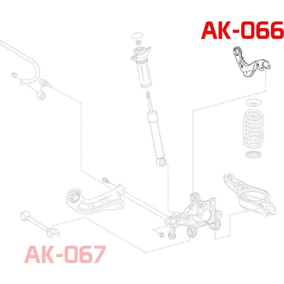 Brazos Superiores Traseros de Camber Ajustables Godspeed AK-066-A para Toyota Camry 2018-2024