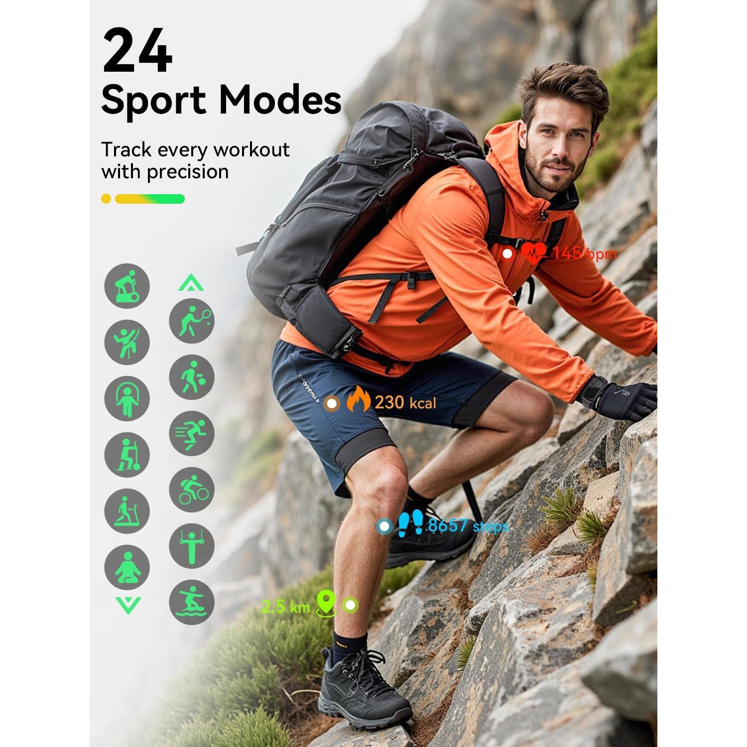 Reloj Inteligente RUXINGX 1.47" Fitness Monitoreo Salud 5ATM