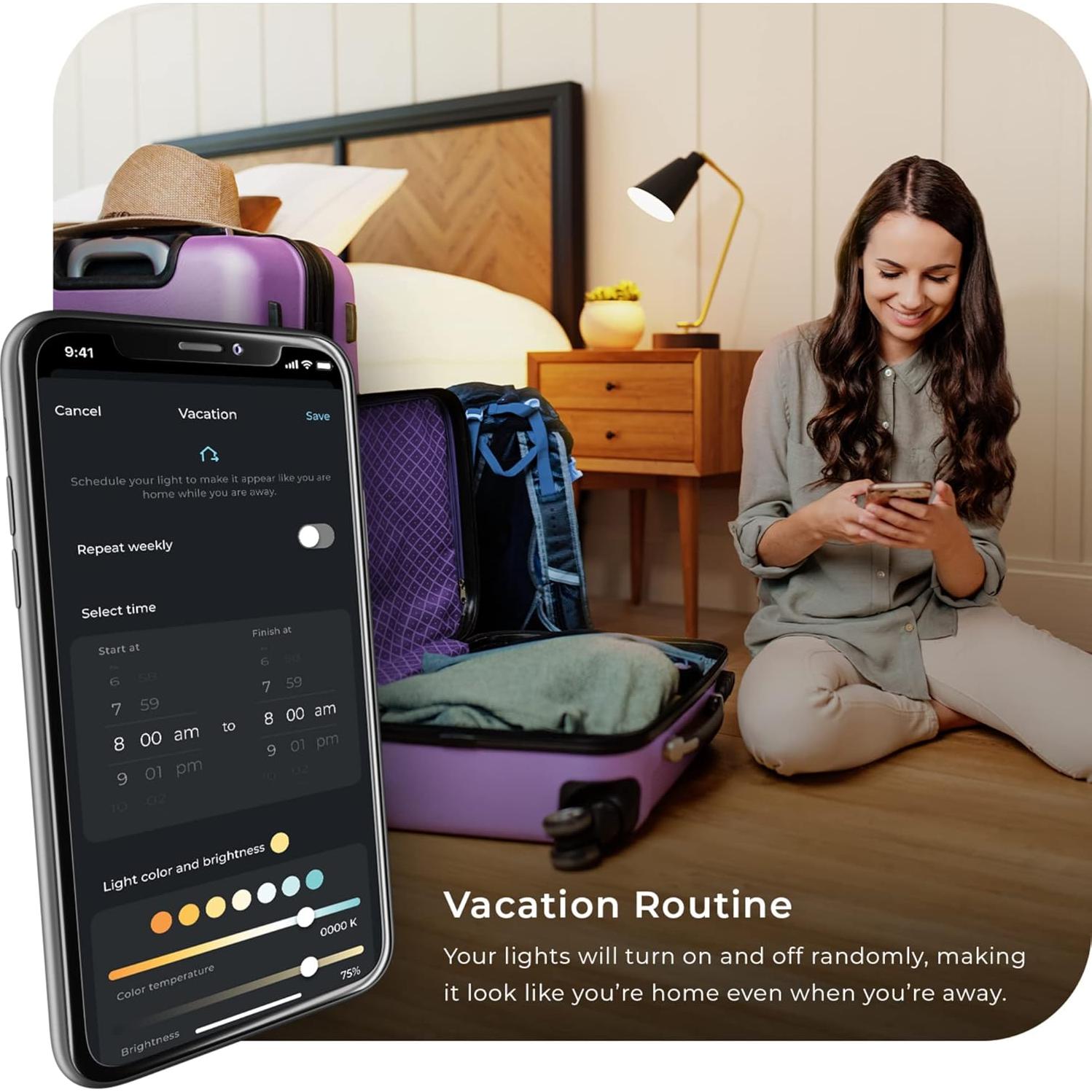 Bombilla LED Inteligente GLOBE 10W RGB E26 Regulable 2000K-5000K