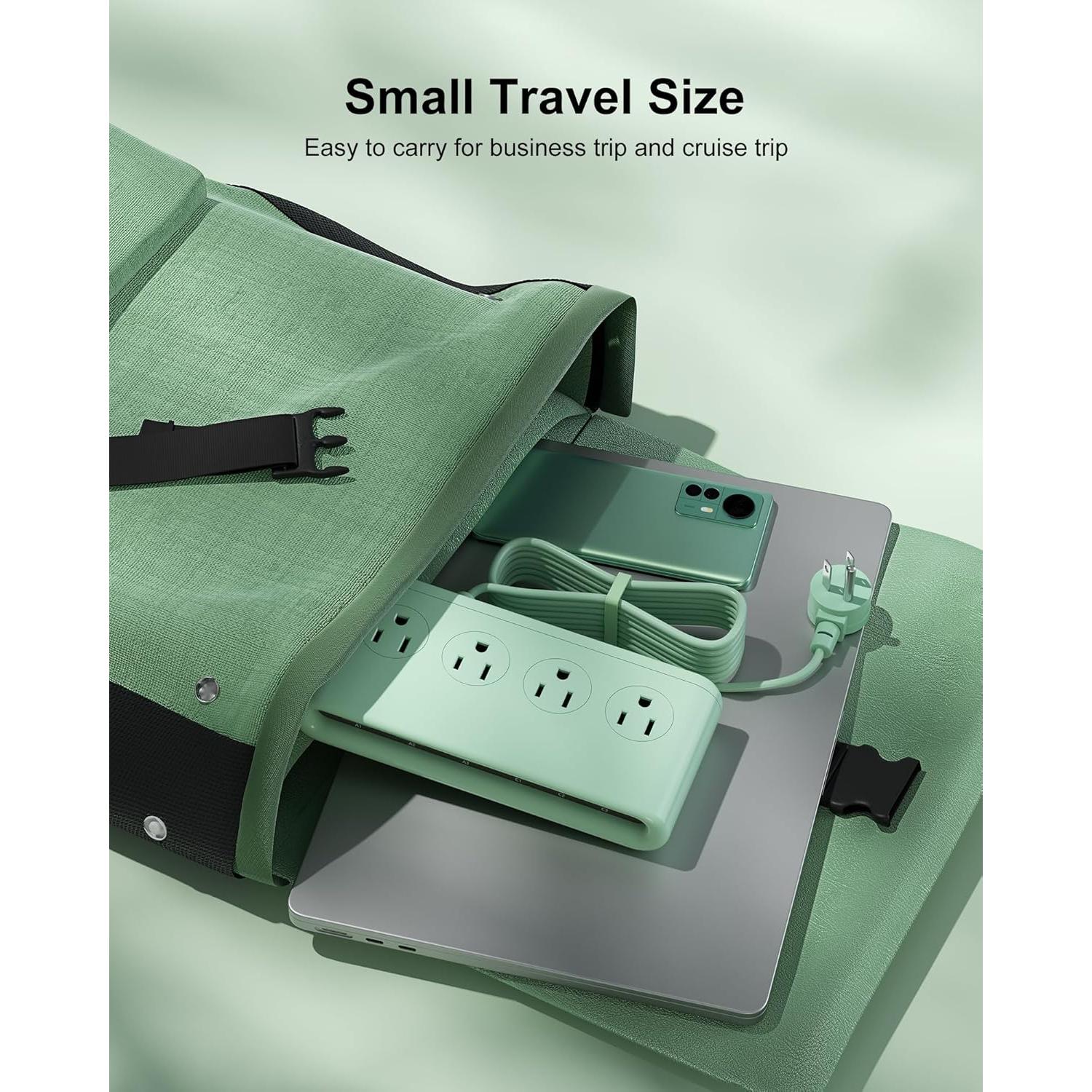 Regleta de Alimentación VPSUN 10 en 1 con USB C 35W Verde