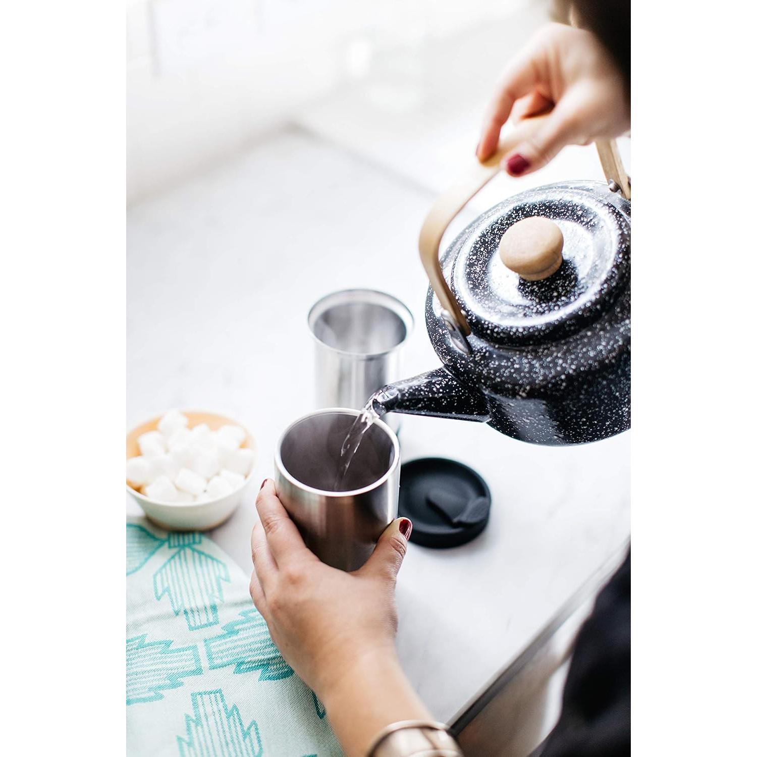 Prensa Francesa de Café Bobble 0.37 L Acero Inoxidable Negro