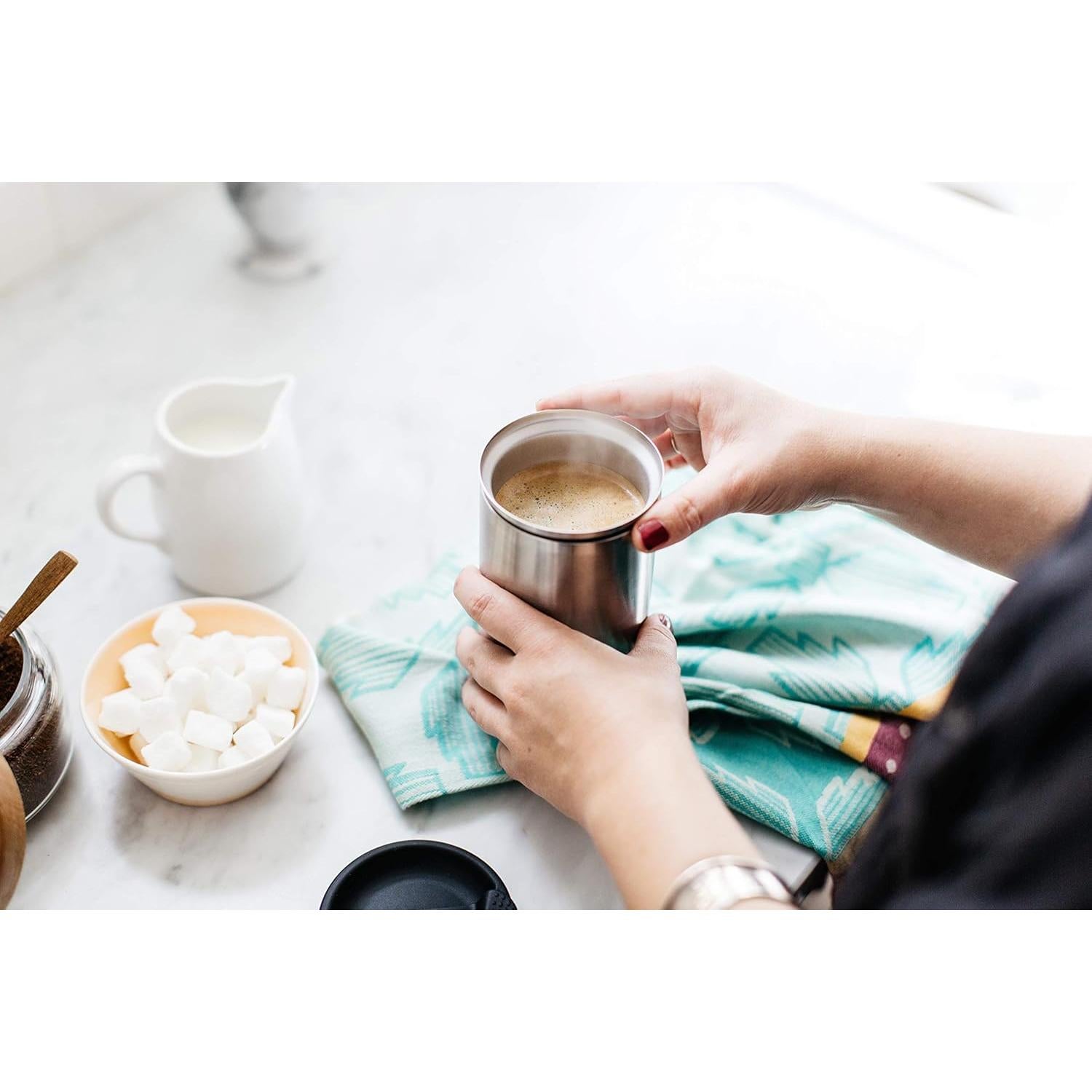 Prensa Francesa de Café Bobble 0.37 L Acero Inoxidable Negro