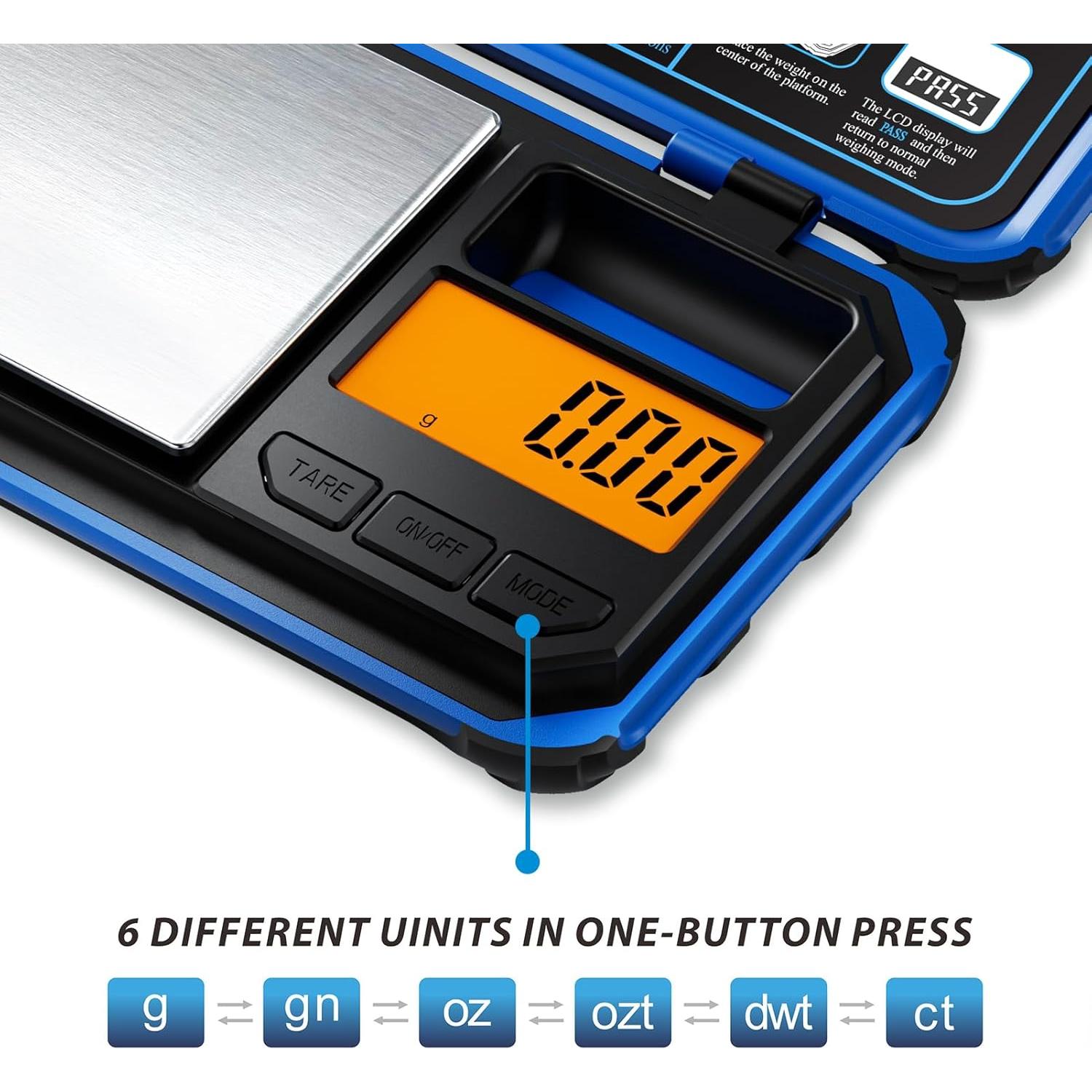 Báscula de bolsillo digital ACCT AI-200 200g 0.01g LCD