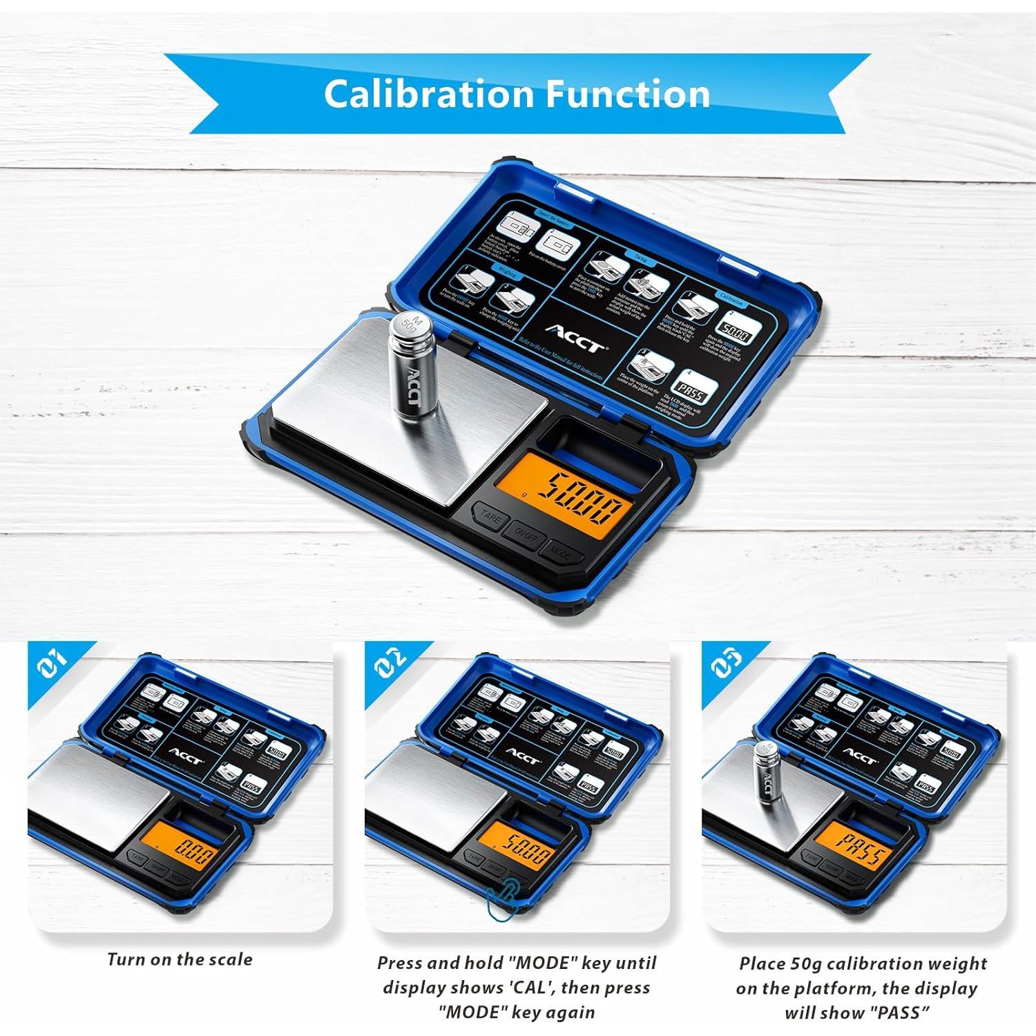 Báscula de bolsillo digital ACCT AI-200 200g 0.01g LCD