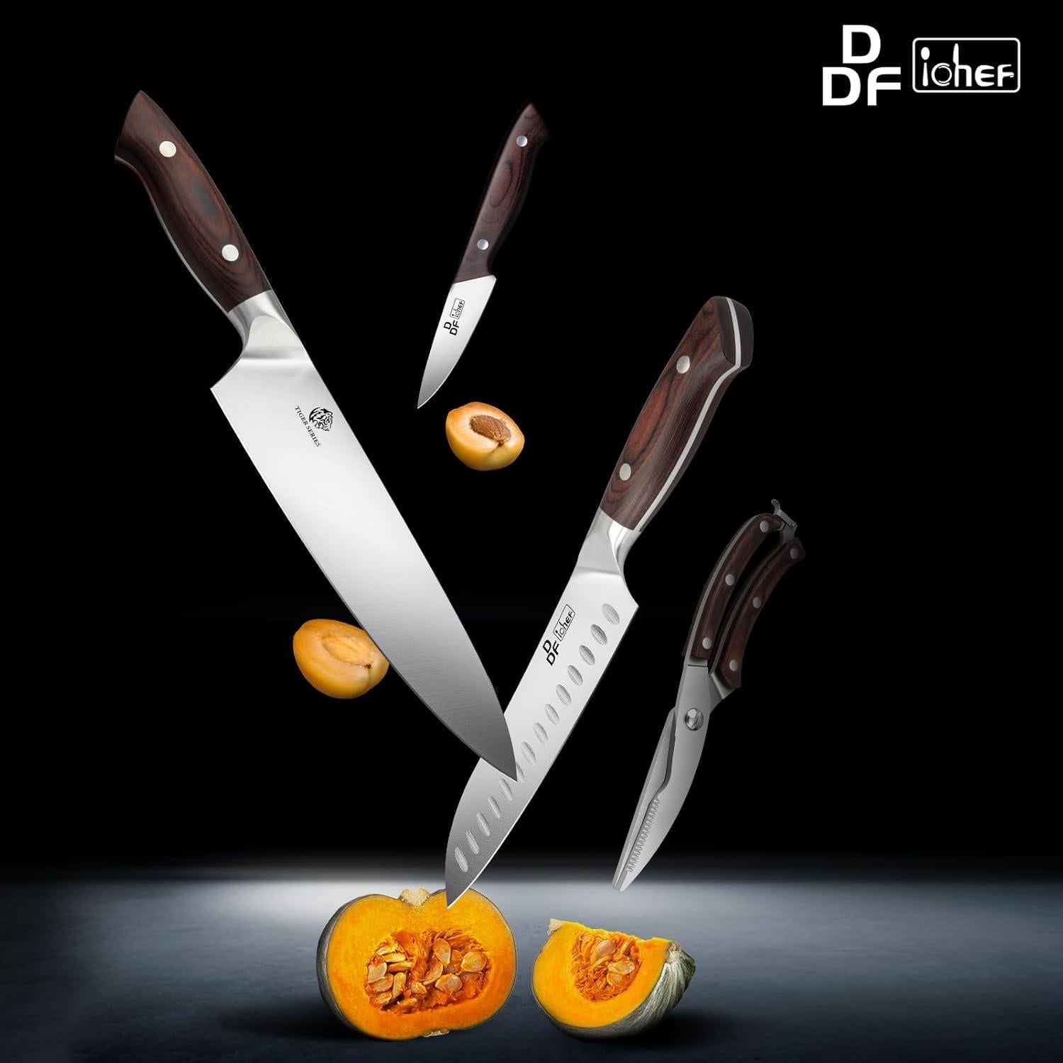 Juego de Cuchillos de Cocina DDF iohEF 16 Piezas Acero Inoxidable