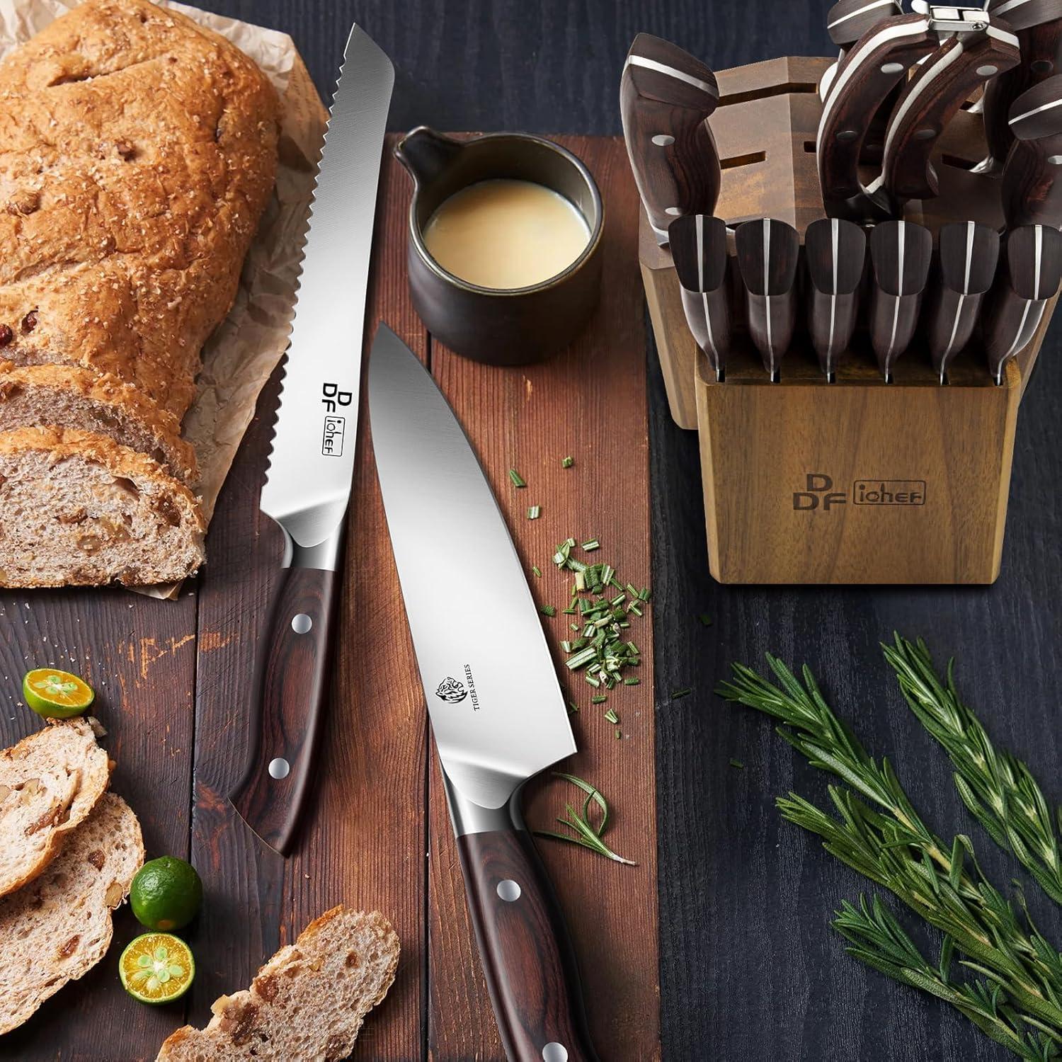 Juego de Cuchillos de Cocina DDF iohEF 16 Piezas Acero Inoxidable