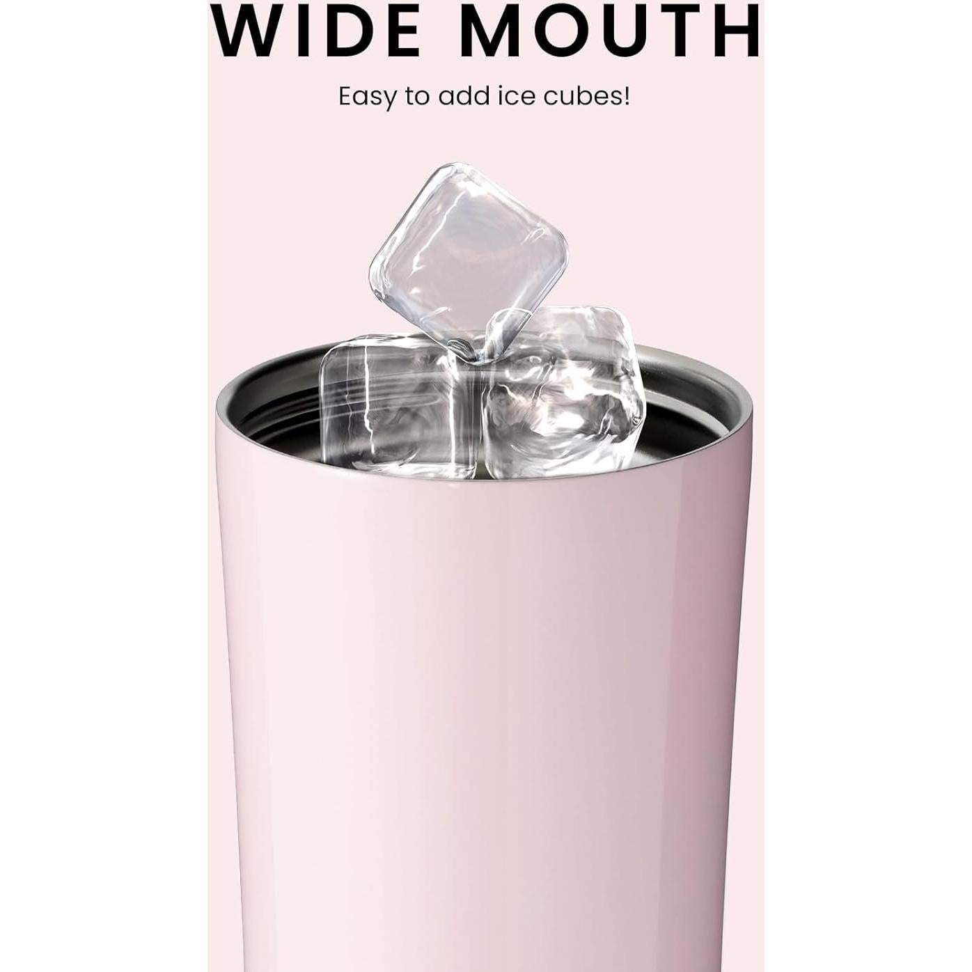 Botella de Agua Aislada 24oz Acero Inoxidable Rosa Claro