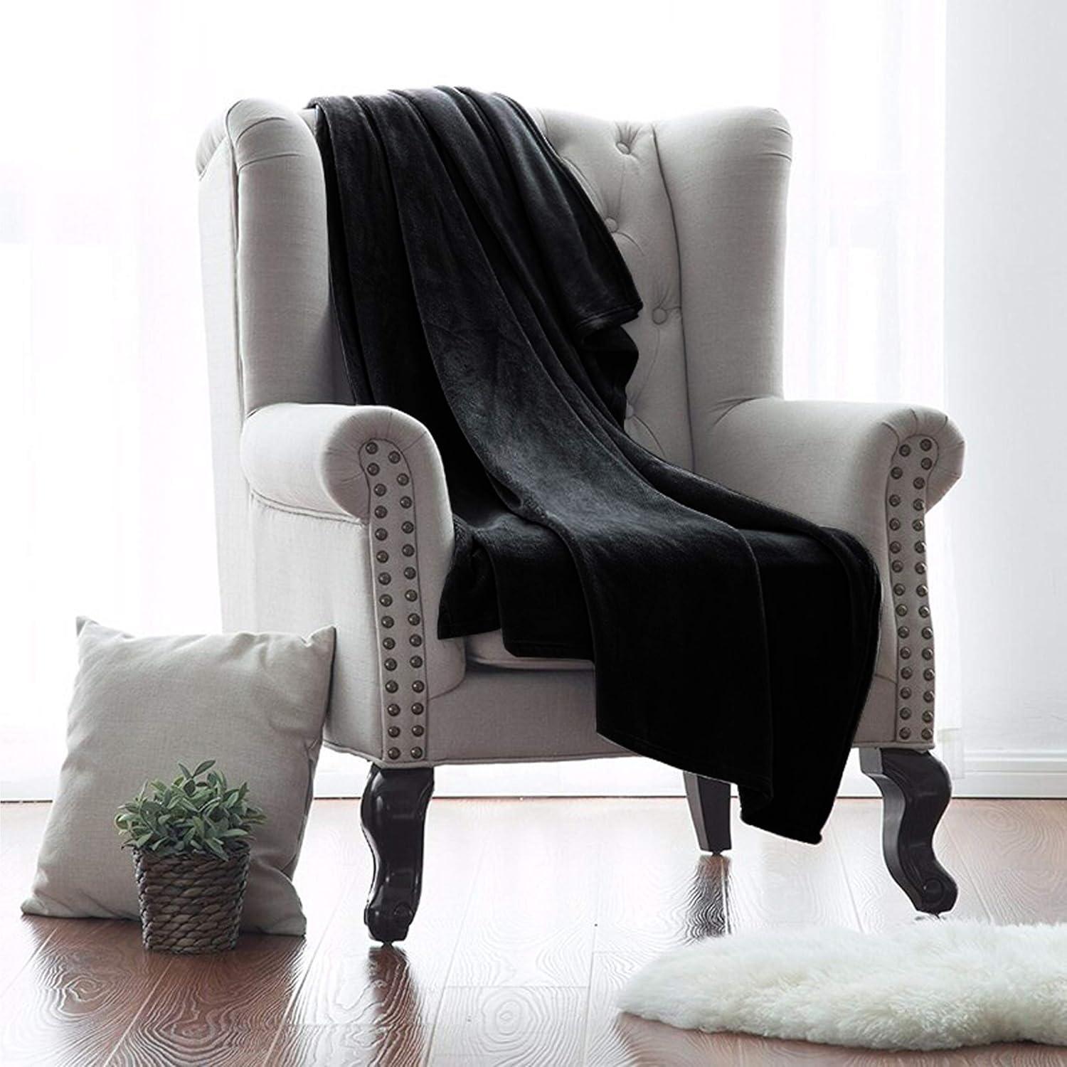 Manta Reina Extra Grande Solaron 430 GSM Negra Gruesa Térmica