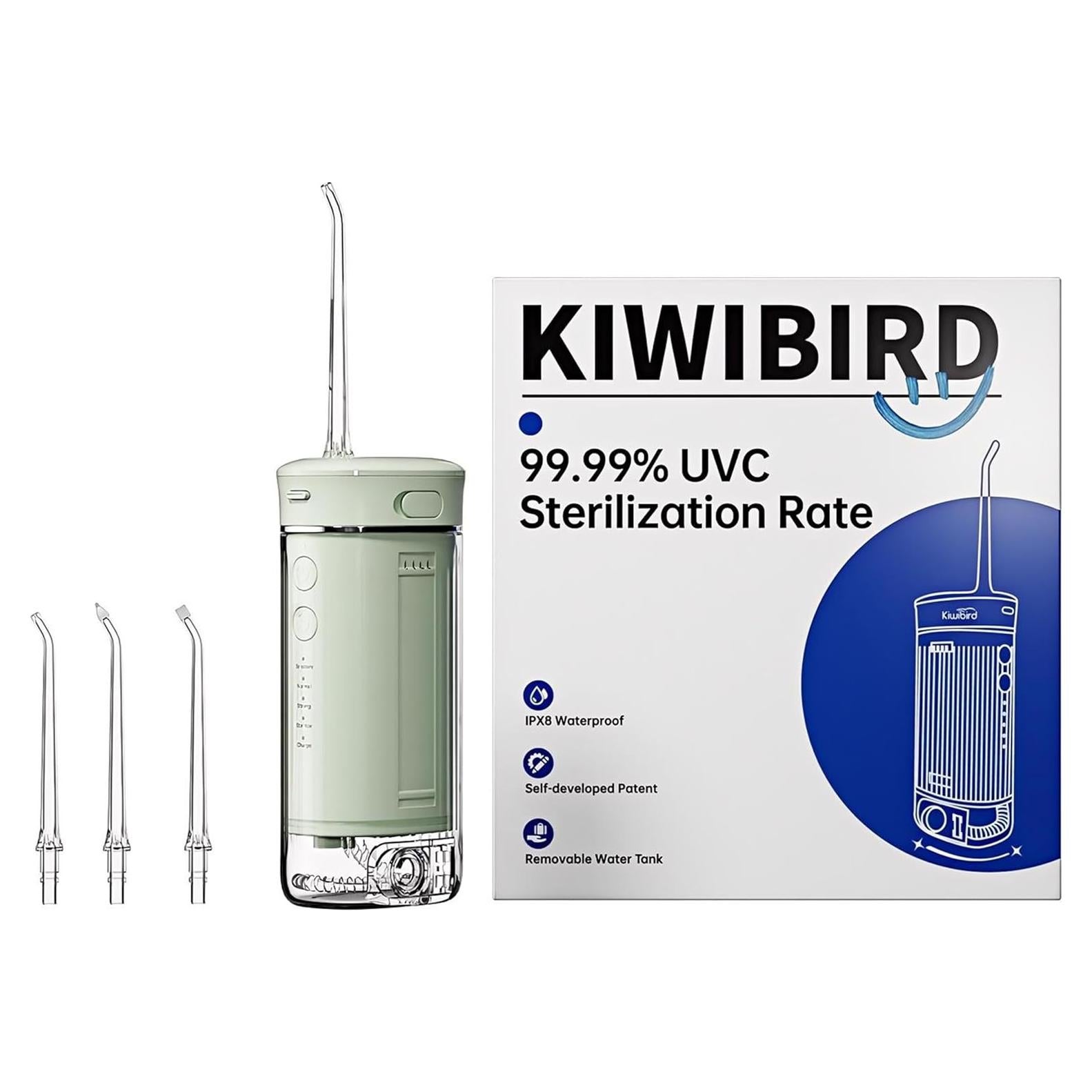 Irrigador Oral Inalámbrico KIWIBIRD C1 Verde 230ml IPX8