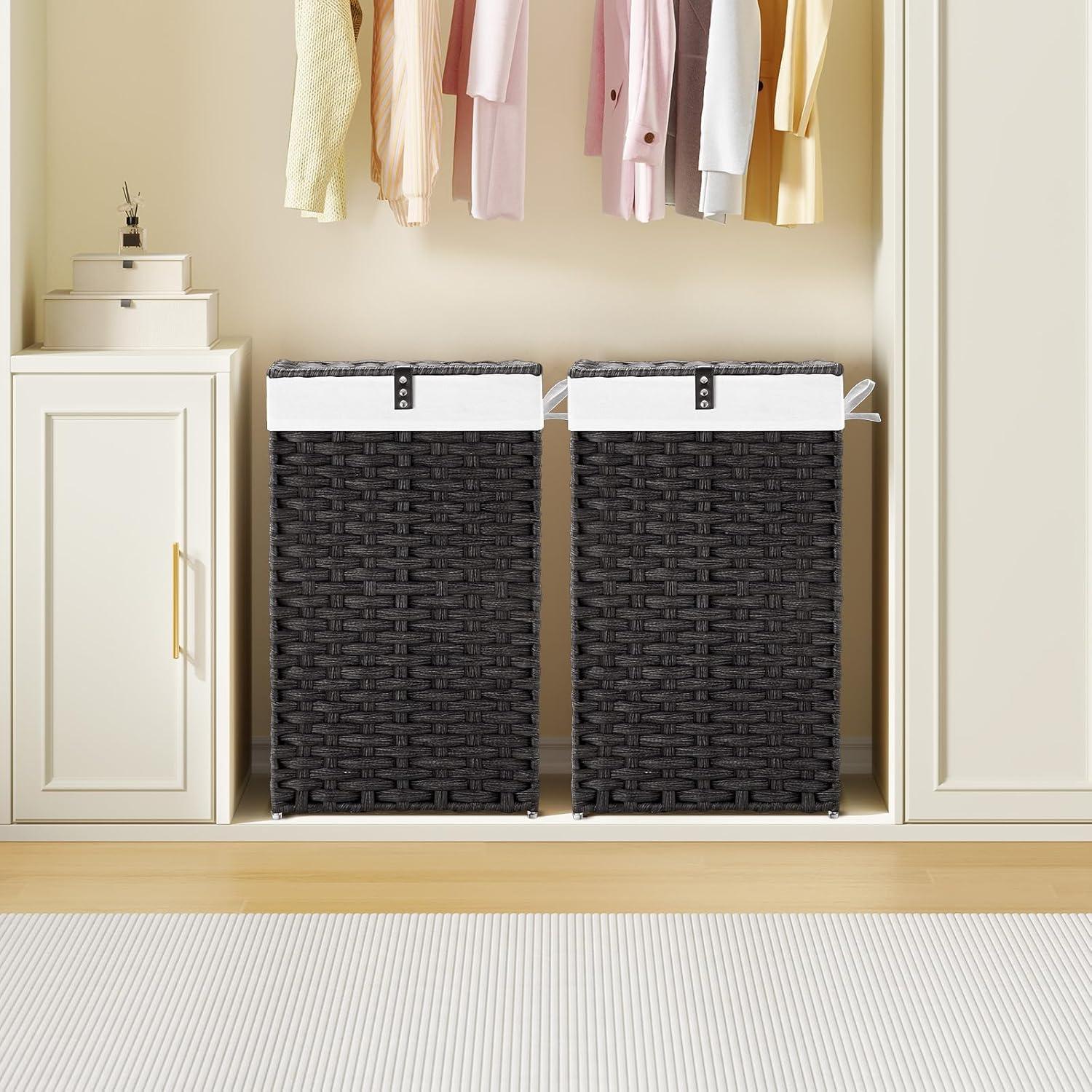 Cesto de Ropa Greenstell 60L con Tapa y 2 Bolsas Removibles