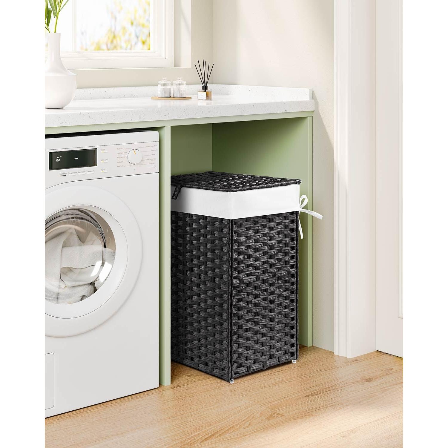 Cesto de Ropa Greenstell 60L con Tapa y 2 Bolsas Removibles