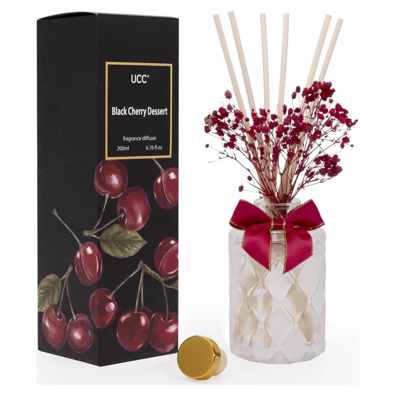 Difusor de Aromas UCC 200 ml Postre de Cereza Negra con Varillas