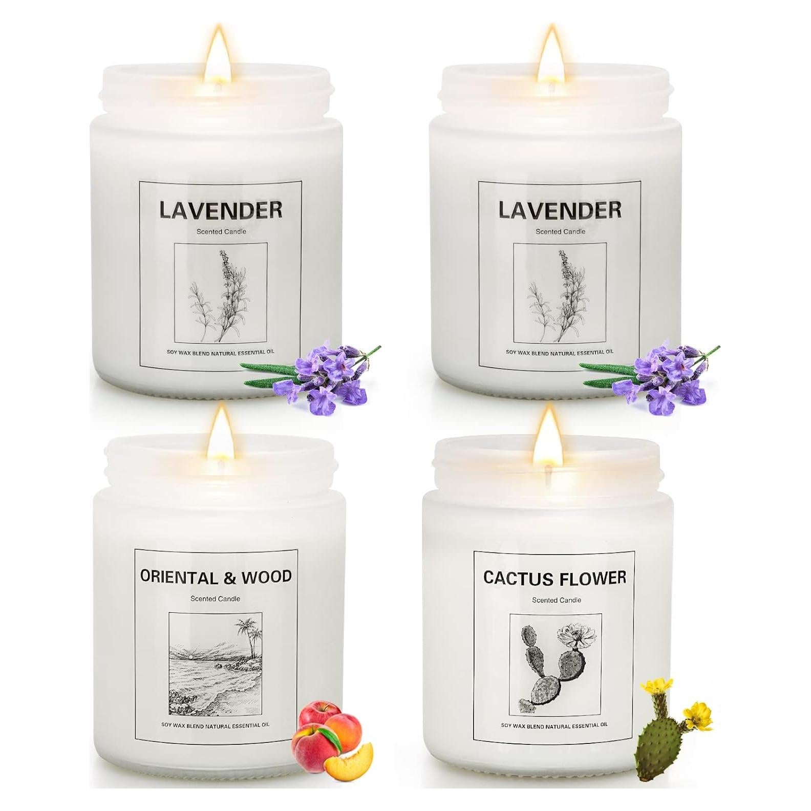 Set de 4 Velas Aromáticas THORNWOLF de Cera de Soja 793 g