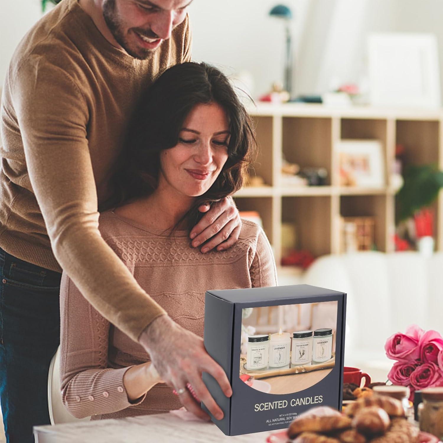 Set de 4 Velas Aromáticas THORNWOLF de Cera de Soja 793 g