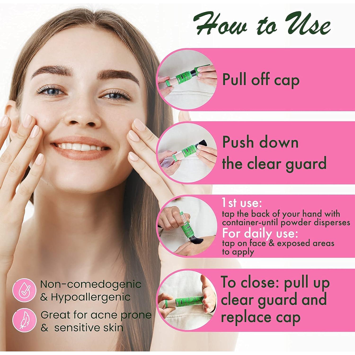 Polvo Protector Solar Natural SPF30 Brocha Mineral 6.5g Claro