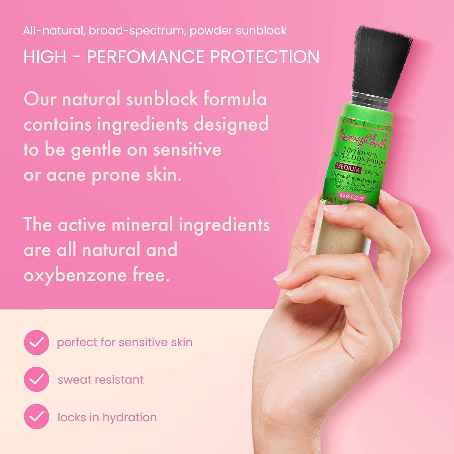 Polvo Protector Solar Natural SPF30 Brocha Mineral 6.5g Claro