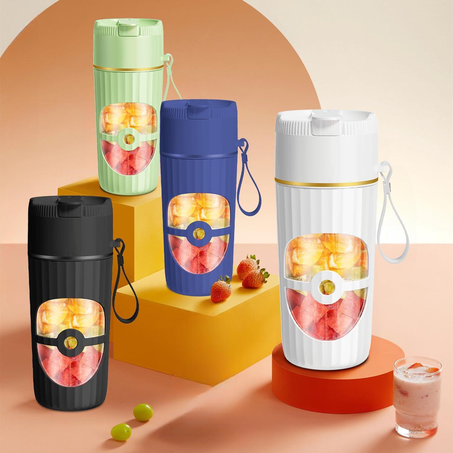 Mezclador Portátil PONDI de Vidrio 450ml Recargable USB-C Negro