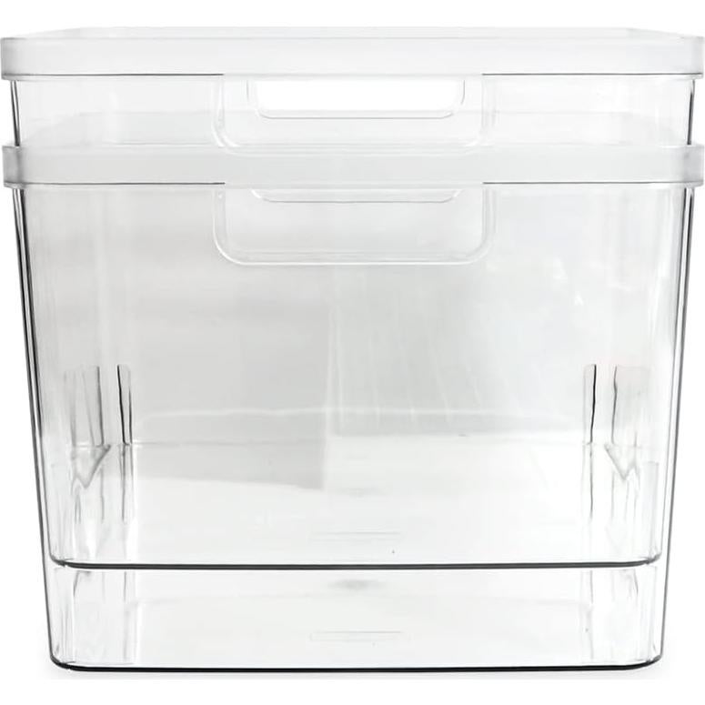 Contenedores de Almacenamiento Transparentes Isaac Jacobs 2-Pack Extra Grande