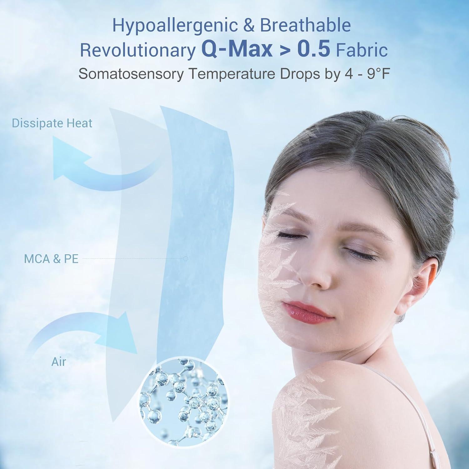 Funda de Almohada Refrigerante Elegear Estándar 20x66 cm Beige