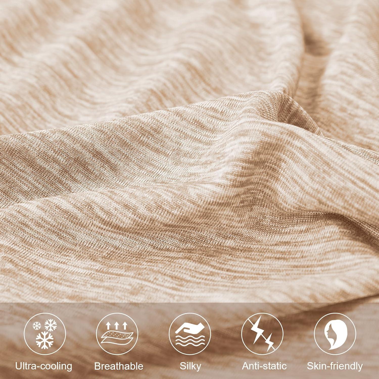 Funda de Almohada Refrigerante Elegear Estándar 20x66 cm Beige